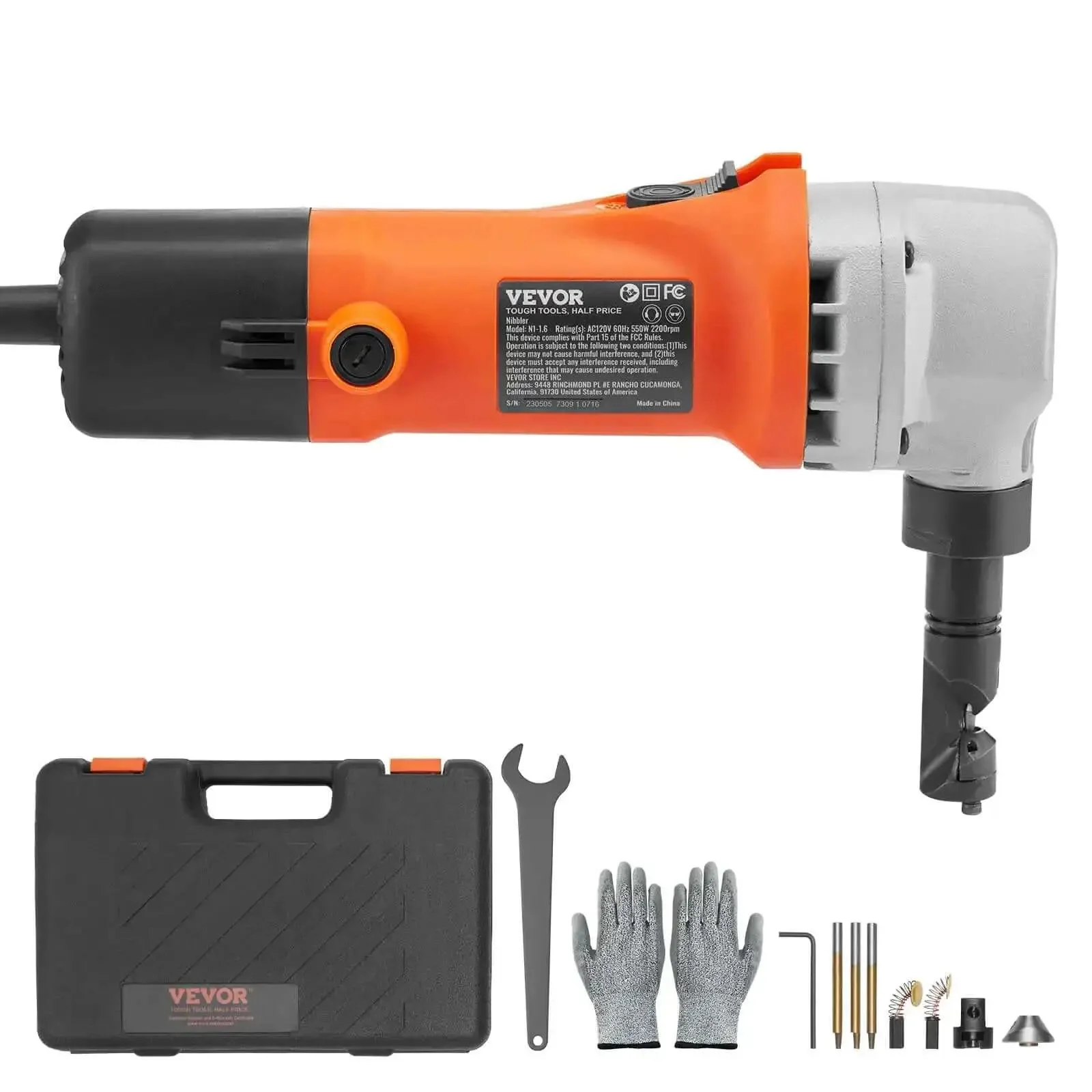 Heavy Duty Sheet Metal Nibbler 550W Electric Cutter With 360 Degree Rotation And 2200 RPM For Straight Curve And Circle Cuts In Stainless Steel Aluminum Plastic And Wood For Pro Grade Auto Repair And Diy Projects - Image 5