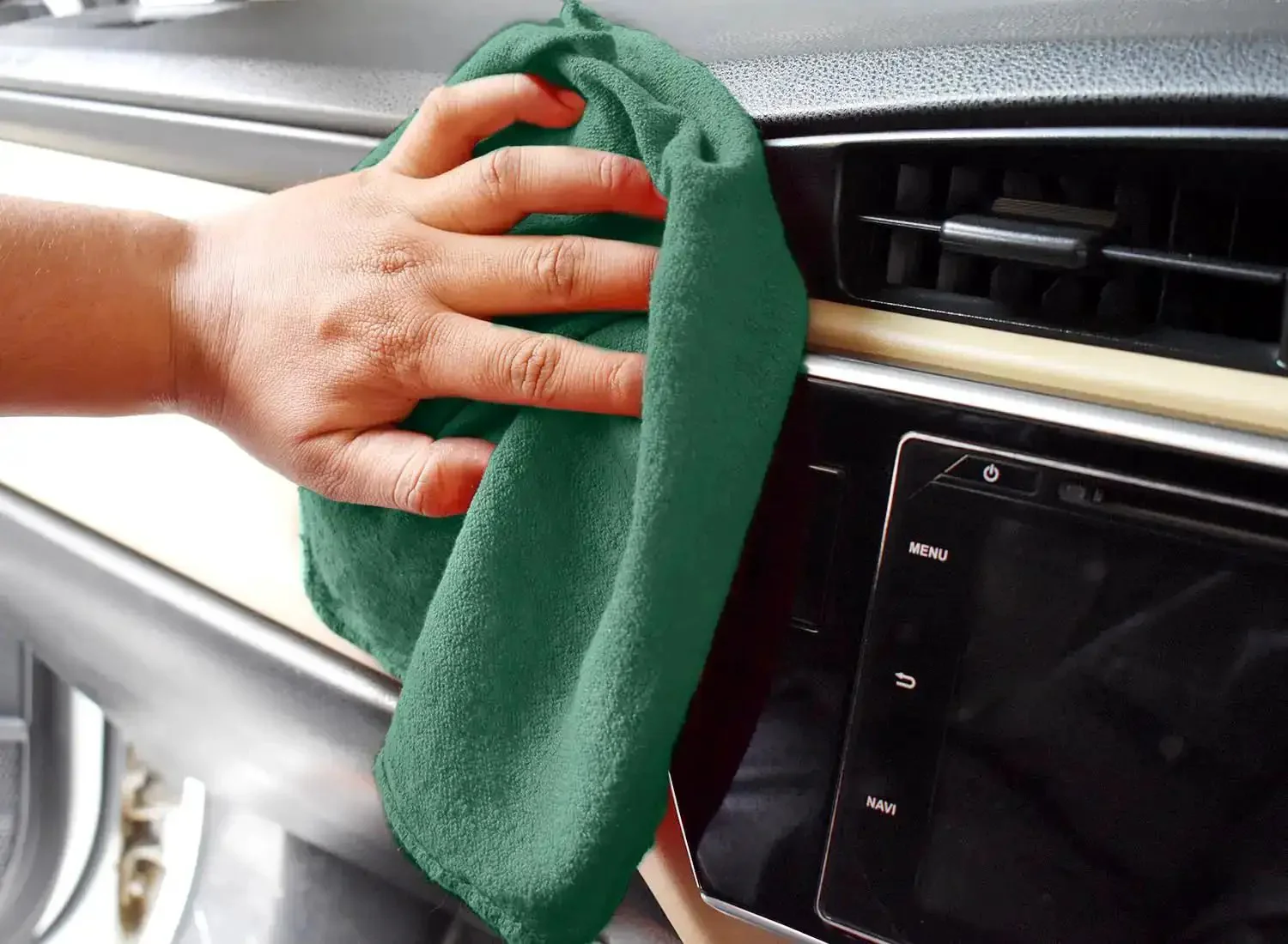 Heavy Duty Shop Towels 50 Pack Green Terry Cloth Rags For Car Detailing And Home Cleaning Highly Absorbent Reusable Washable Towels For Oil Grease Spills Glass Polishing And Surfaces - Image 7