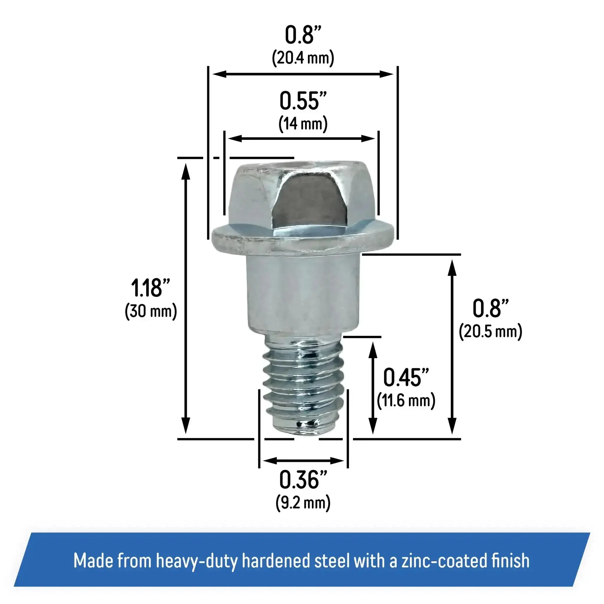 Heavy Duty Shoulder Bolt Replacement Kit Two Pack, Hardened Steel With Zinc Coating, Compatible With RedMax Sears Jonsered AYP Poulan Pro Craftsman Snapper Weed Eater Murray Ariens And More, Durable Bolt Kit For Outdoor Power Equipment - Image 4