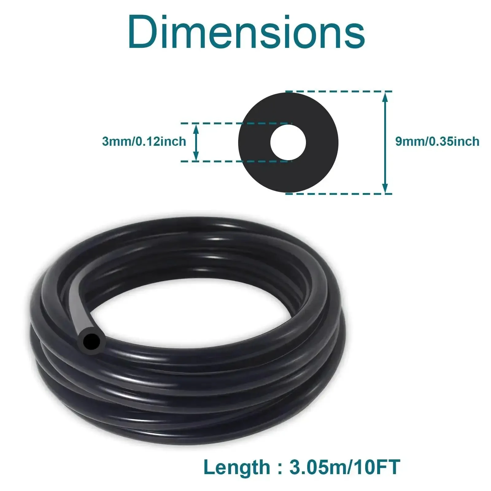 Heavy Duty Silicone Vacuum Hose For Cars, 10 Ft Length, 1/8 Inch ID, 130 PSI Max, High Temp Flexible Vacuum Line That Wont Collapse, Durable Silicone Tubing For Engine Bay - Image 7