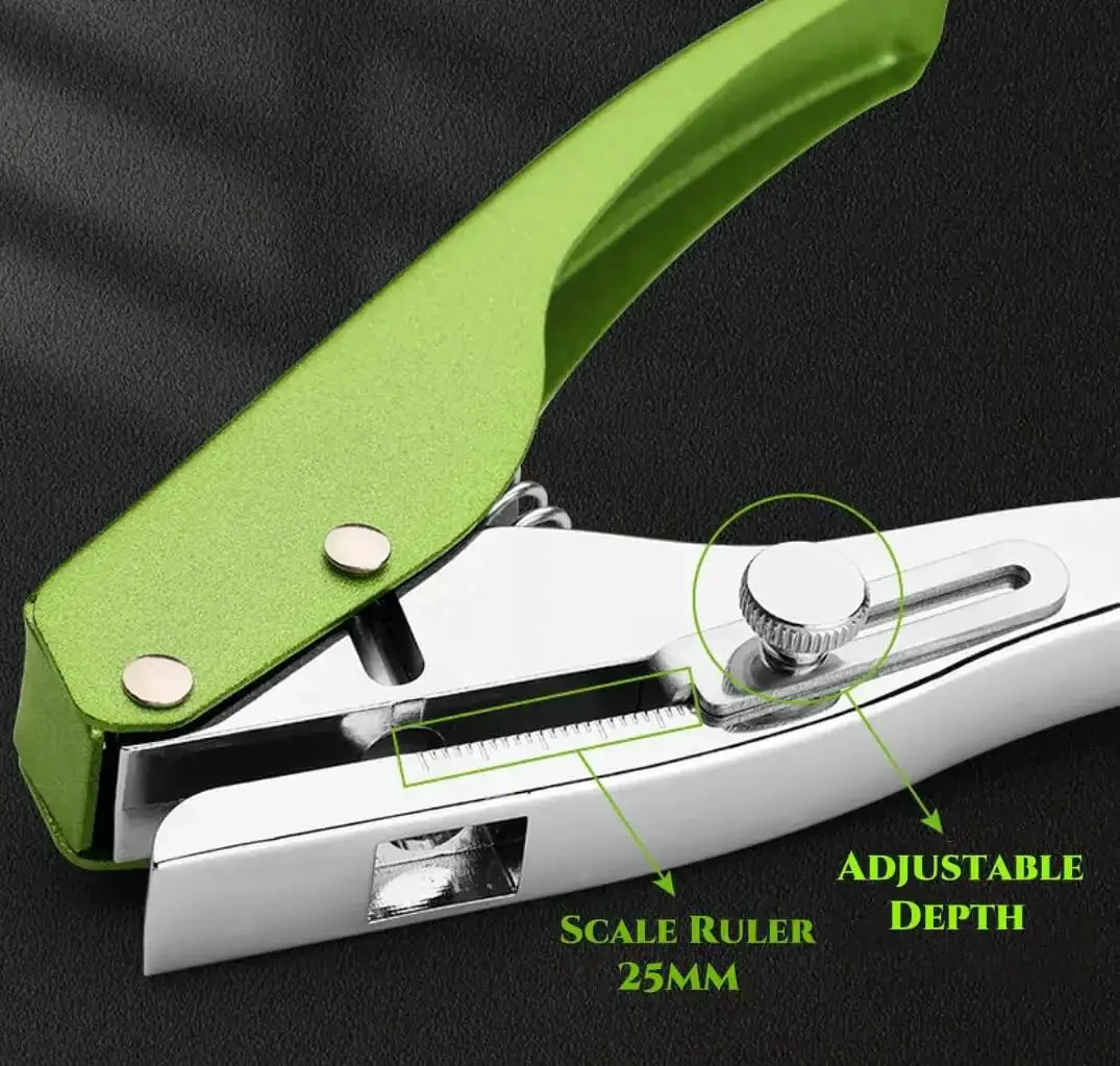 Heavy Duty Single Hole Punch Handheld Paper Punch For Cards Tags Scrapbooks And Crafts Five Sixteenth Inch Eight Millimeter Hole Size, Ergonomic Zinc Alloy Puncher, Pro Grade Labor Saver - Image 5