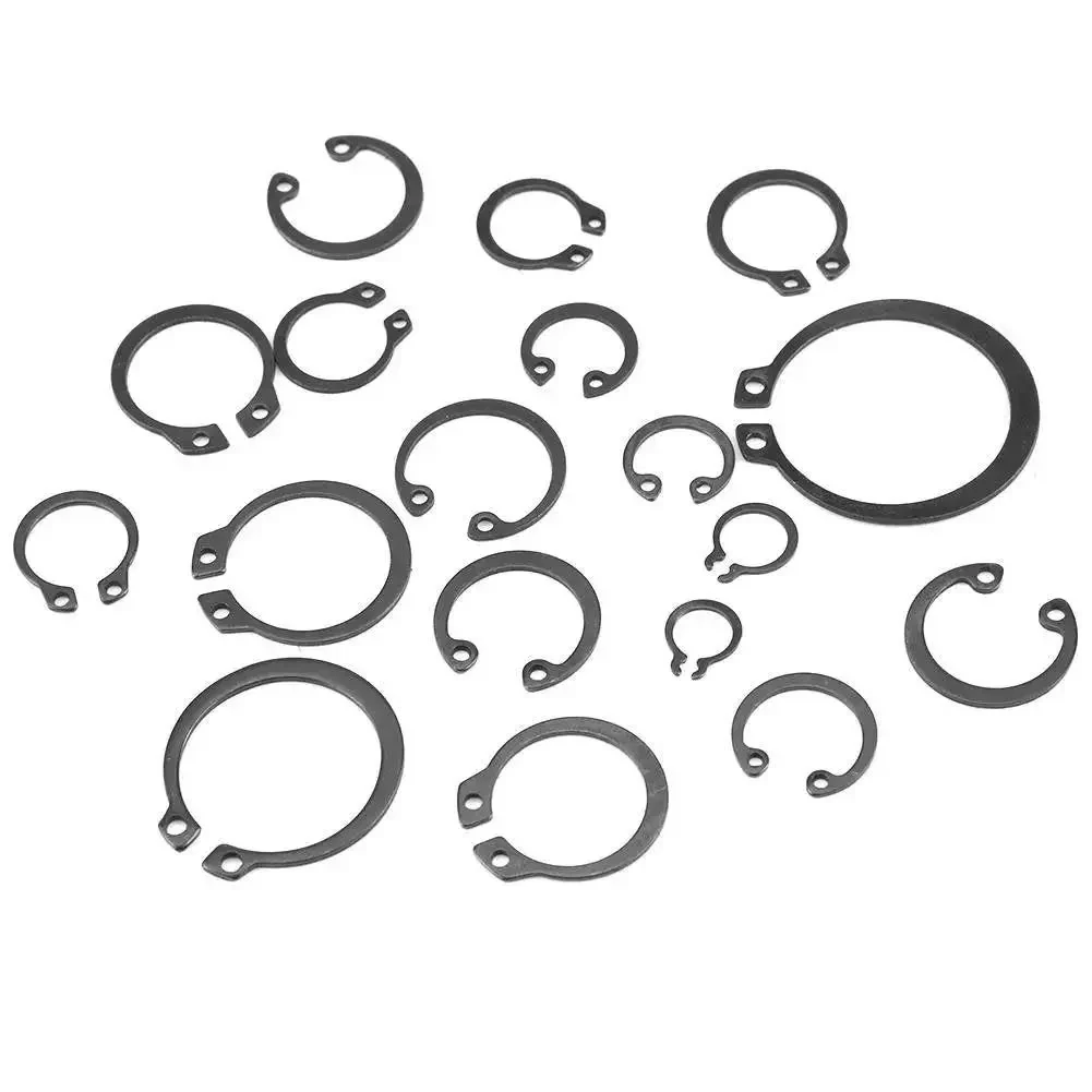 Heavy Duty Snap Ring Kit Circlips C Clips Set For Shafts And Bores, Internal And External Lock Rings, Industrial Fasteners, 225 Pieces, 18 Sizes From 6 To 32, Shop Quality Assortment - Image 9