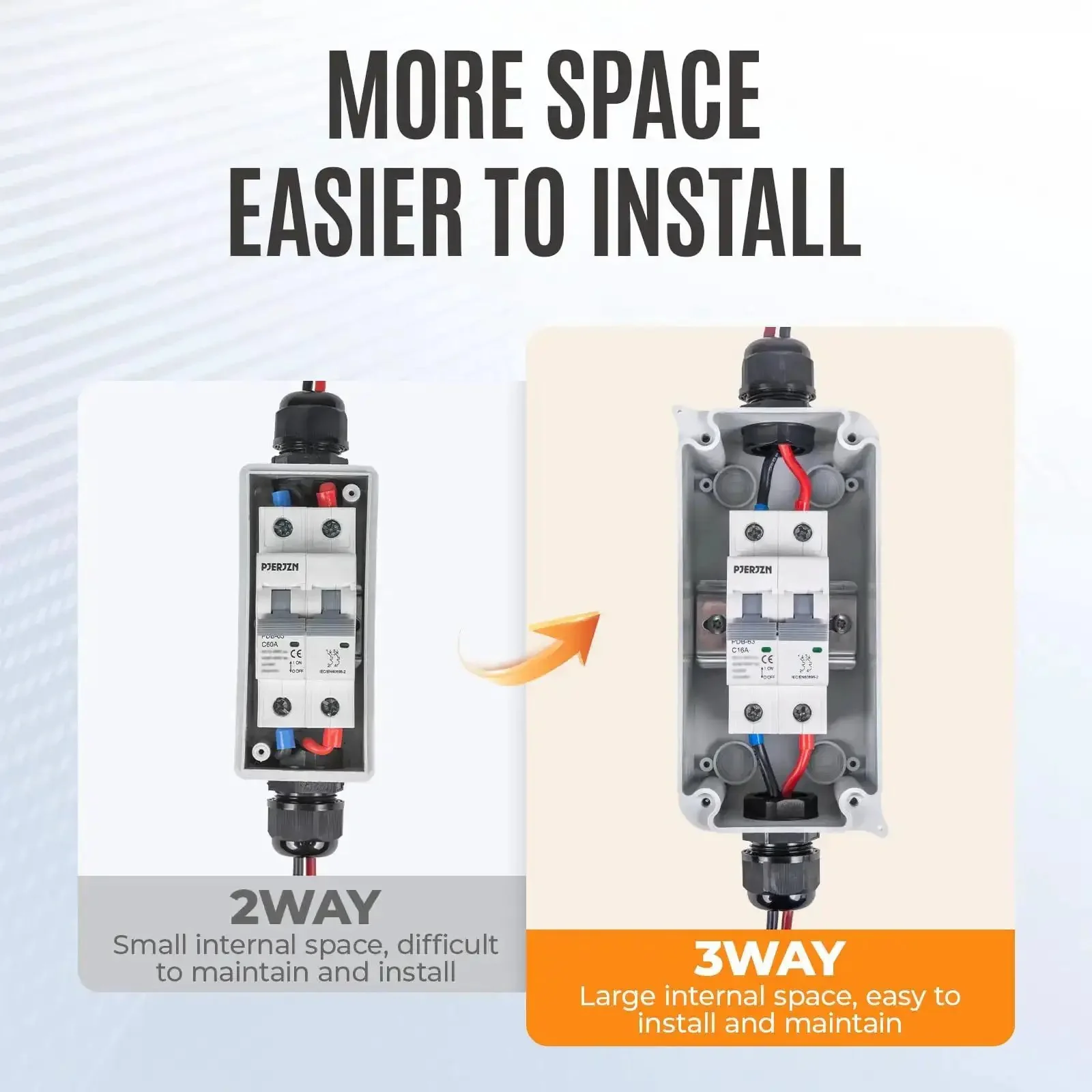 Heavy Duty Solar Panel Disconnect Switch For 1000V DC And AC 60A Outdoor PV Disconnect IP65 Rated Mini Circuit Breaker Easy Quick Install More Space Design Perfect For Solar Arrays And Battery Systems - Image 6