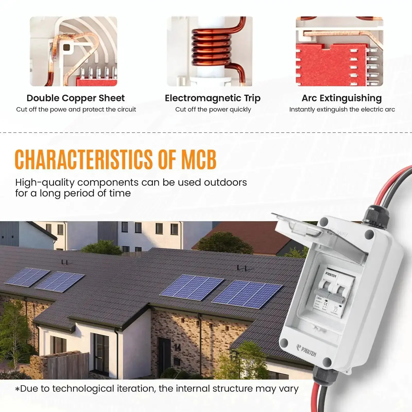 Heavy Duty Solar Panel Disconnect Switch For 1000V DC And AC 60A Outdoor PV Disconnect IP65 Rated Mini Circuit Breaker Easy Quick Install More Space Design Perfect For Solar Arrays And Battery Systems - Image 8