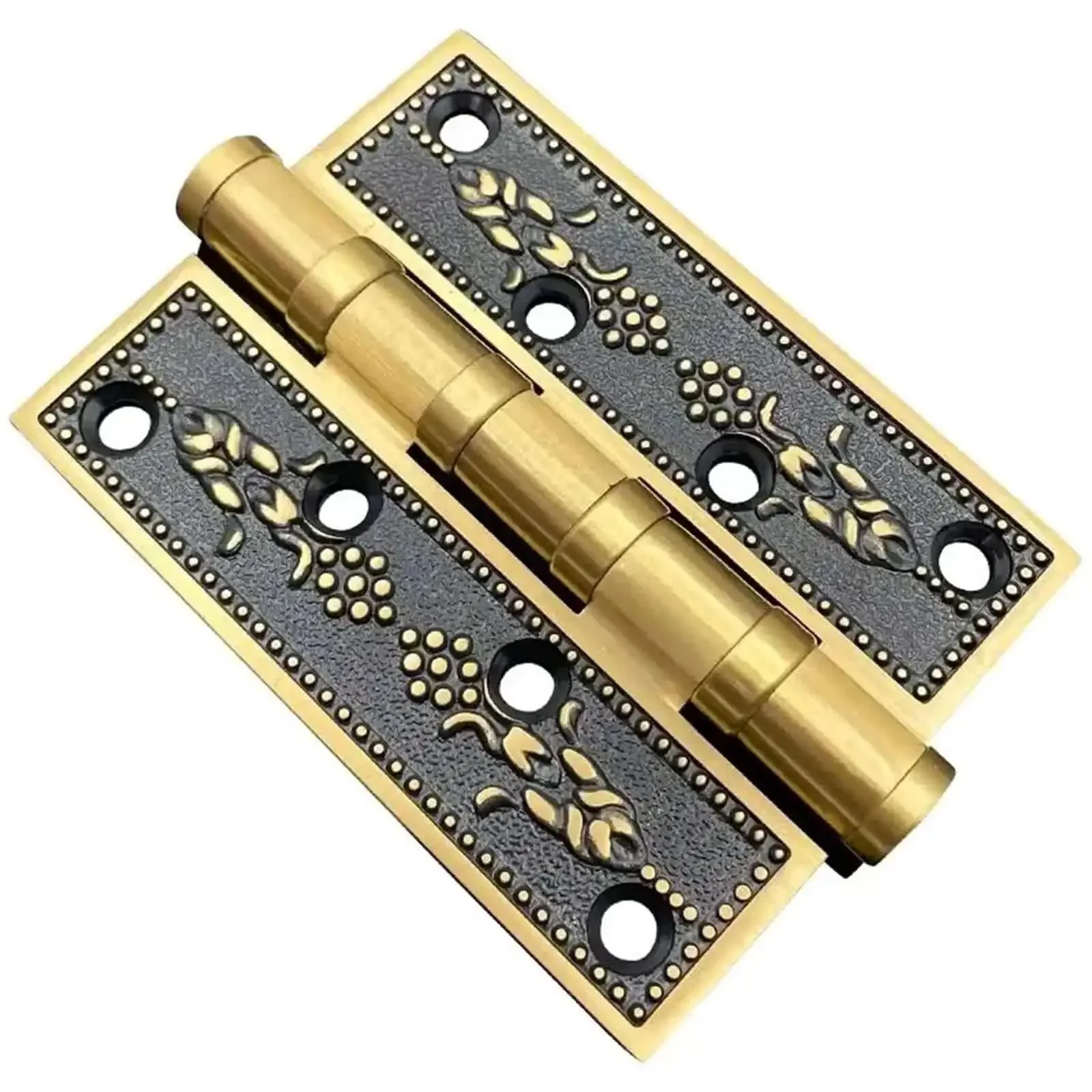 Heavy Duty Solid Brass Door Hinges 4 Inch Or 5 Inch Thick 4mm Wood Gate Bearing Silent With Screws Black Bronze Finish European Style Premium Hinges Built To Last For Interior And Exterior Doors