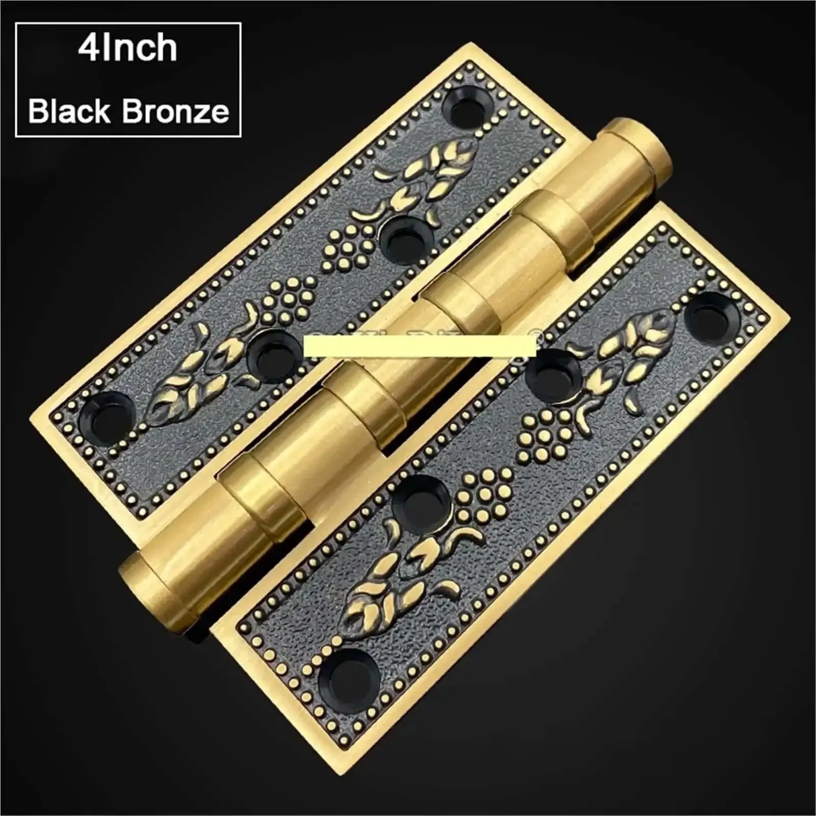 Heavy Duty Solid Brass Door Hinges 4 Inch Or 5 Inch Thick 4mm Wood Gate Bearing Silent With Screws Black Bronze Finish European Style Premium Hinges Built To Last For Interior And Exterior Doors - Image 6