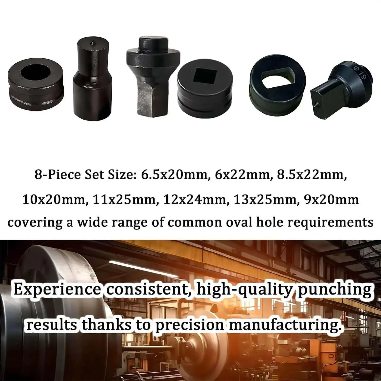 Heavy Duty Square Hole Punch Die Set For Hydraulic Punch Tools Durable Alloy Steel Dies 13 By 13mm Square Punches Compatible With Heavy Duty Metalworking Machines Ideal For Fabrication And Construction Projects - Image 2