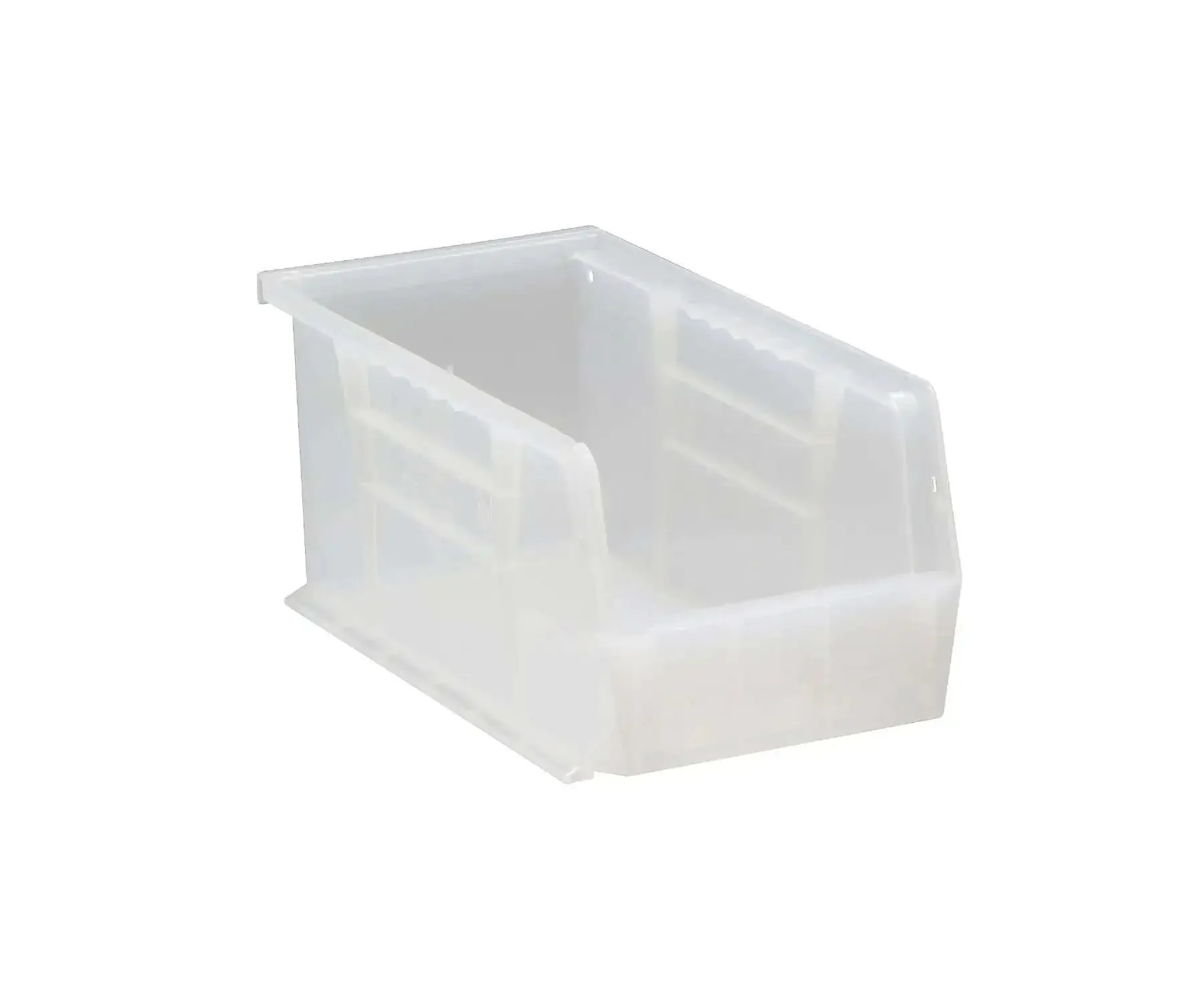 Heavy Duty Stack And Hang Part Organizer Clear Bin Set Of 12 With Front Back And Side Grips And Built In Rear Hangers For Rails Or Louvered Panels 11 Inch Long 6 Inch Wide 5 Inch High