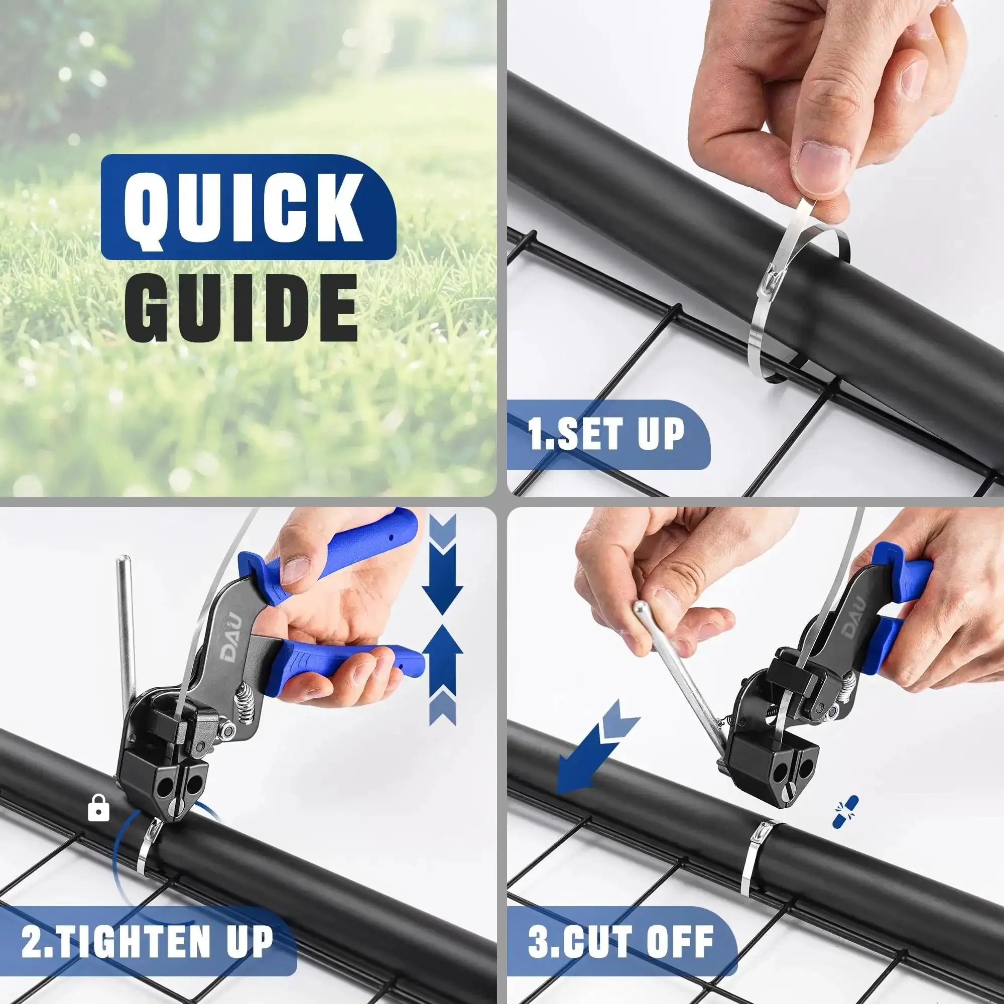Heavy Duty Stainless Steel Cable Tie Gun Kit With 150 Zip Ties In Three Sizes For Fencing Chicken Coops Cable Bundling Exhaust Repair And Structural Reinforcement All In One Tool For Quick Fixes - Image 4