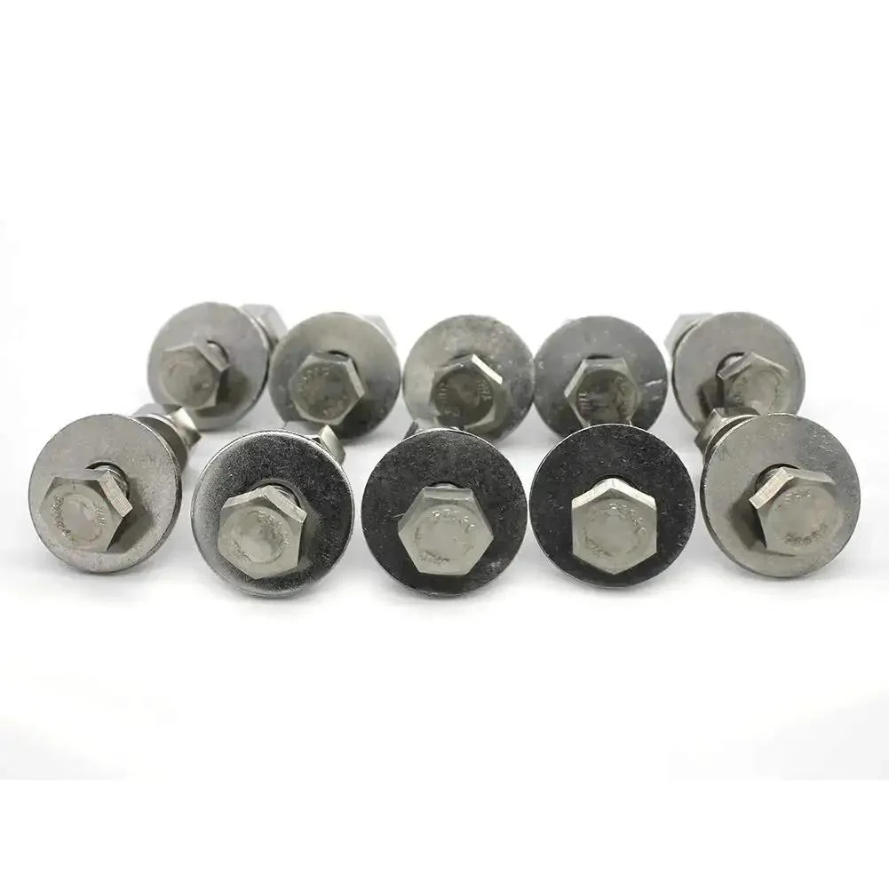 Heavy Duty Stainless Steel Hex Head Screws Bolts Set 1/4-20 X 1-1/2 Fully Threaded With Nuts Flat And Lock Washers 18-8 304 Stainless Includes 10 Sets - Image 4