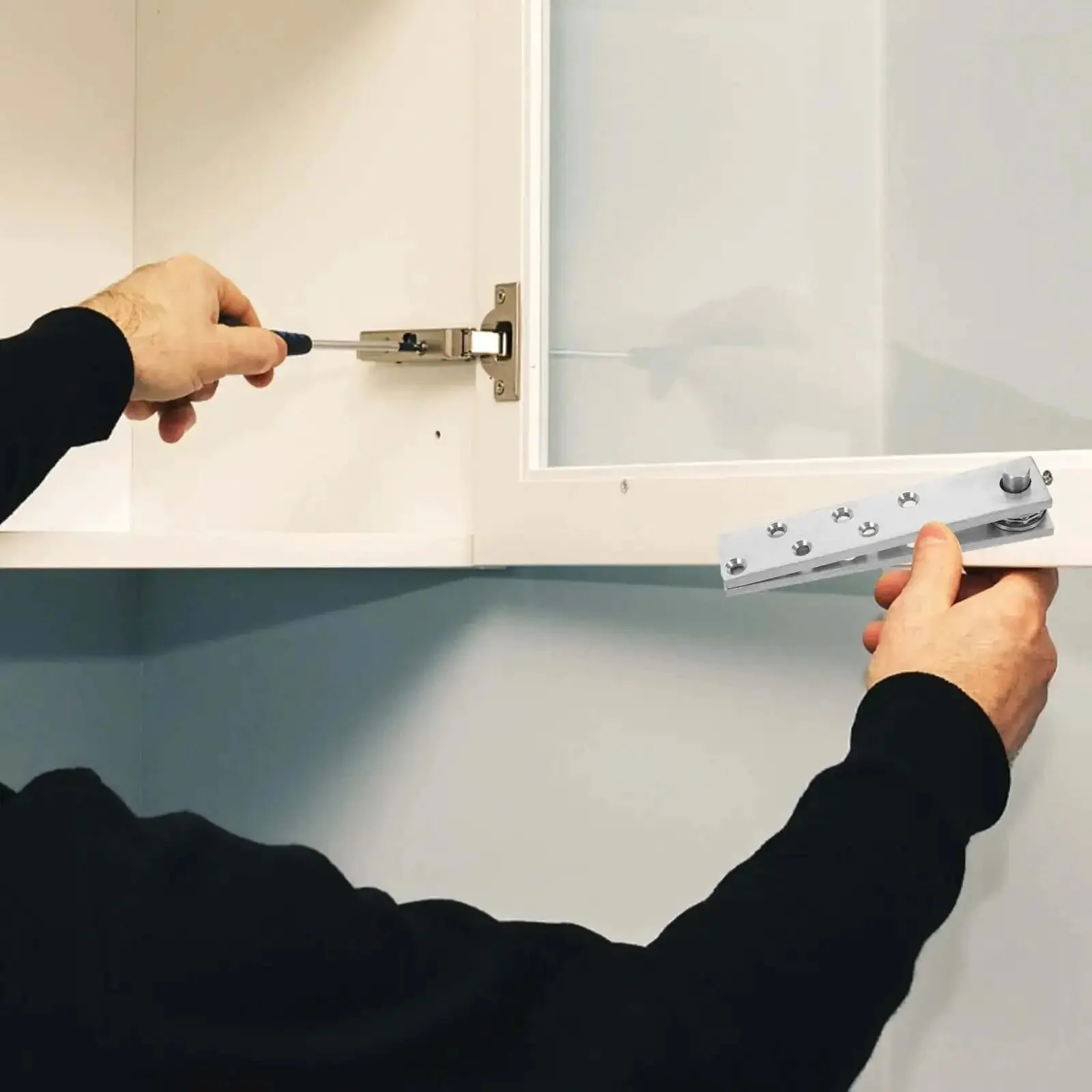 Heavy Duty Stainless Steel Hidden Door Hinge With 360 Degree Pivot For Secret Doors Invisible Concealed Hardware For Bookshelves And Cabinets Rust Resistant Easy Install - Image 3