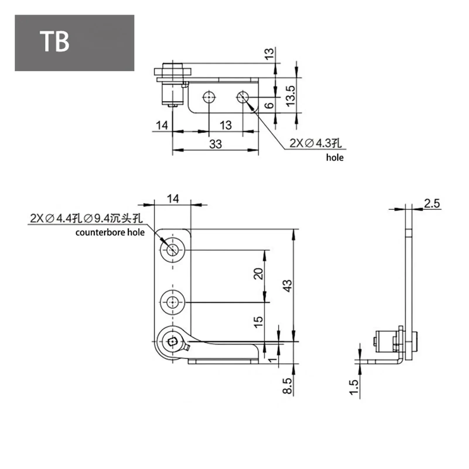 Heavy Duty Stainless Steel Rotary Shaft Torque Hinge With Damping, Adjustable Torque Stop, And Anywhere Pivot For Precise Positioning, Left Or Right Applications, 2.5 Nm - Image 2