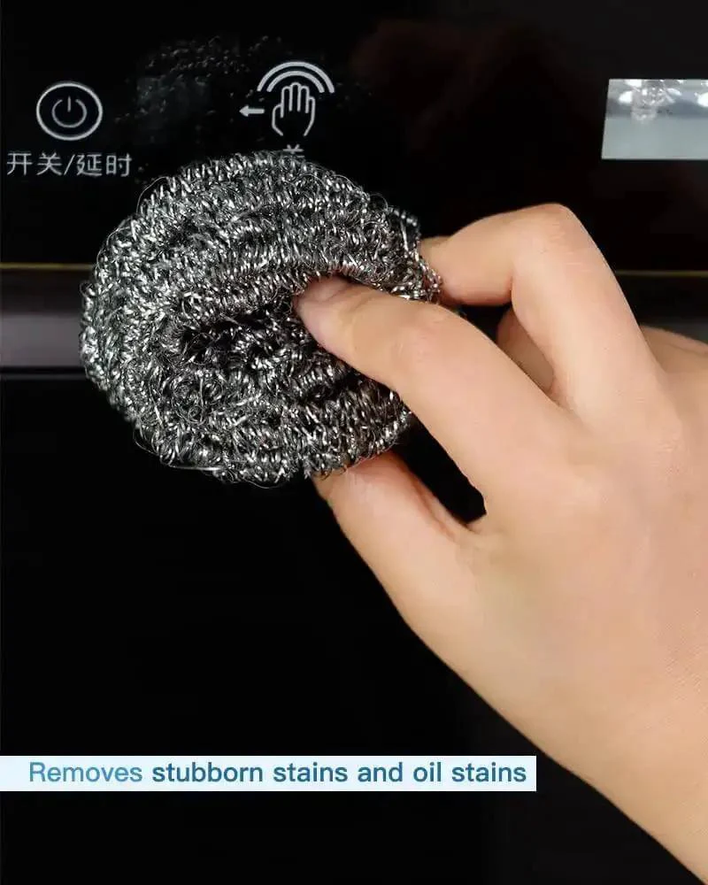 Heavy Duty Stainless Steel Scrubber Pads For Tough Kitchen Scrubbing On Dishes Pots Pans Ovens Grills And Sinks Ergonomic 2.4 Inch Diameter Durable Spiral Wire That Will Not Rust Or Fray 12 Pack For Beat Grime Fast And Easy Cleanup - Image 5