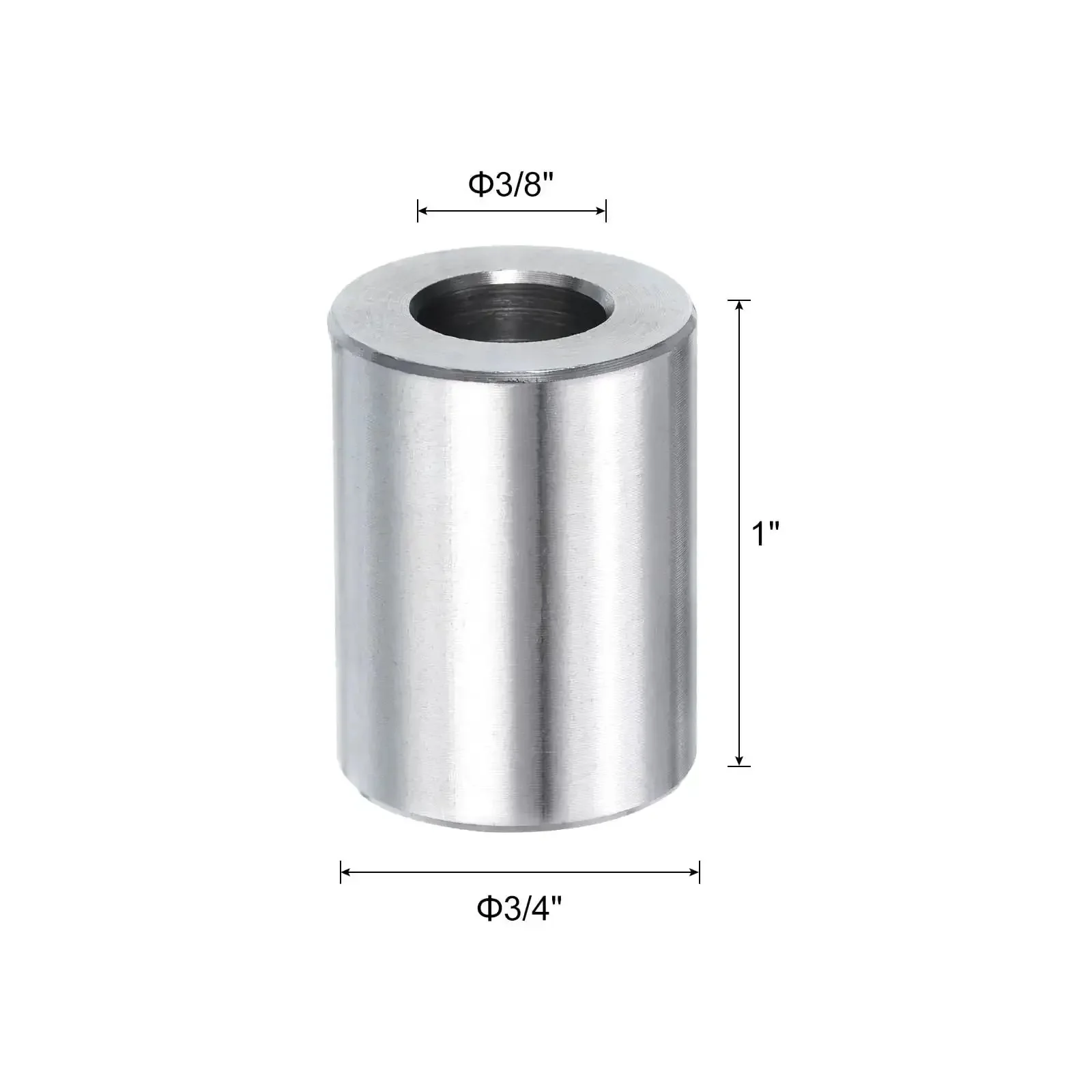 Heavy Duty Stainless Steel Spacer And Standoff With Three Eighths Inch Bore And Three Quarters Inch Outer Diameter One Inch Length For Three Eighths Inch Screws Bolts And Rods 304 Grade Plain Finish Corrosion Resistant And Durable - Image 5