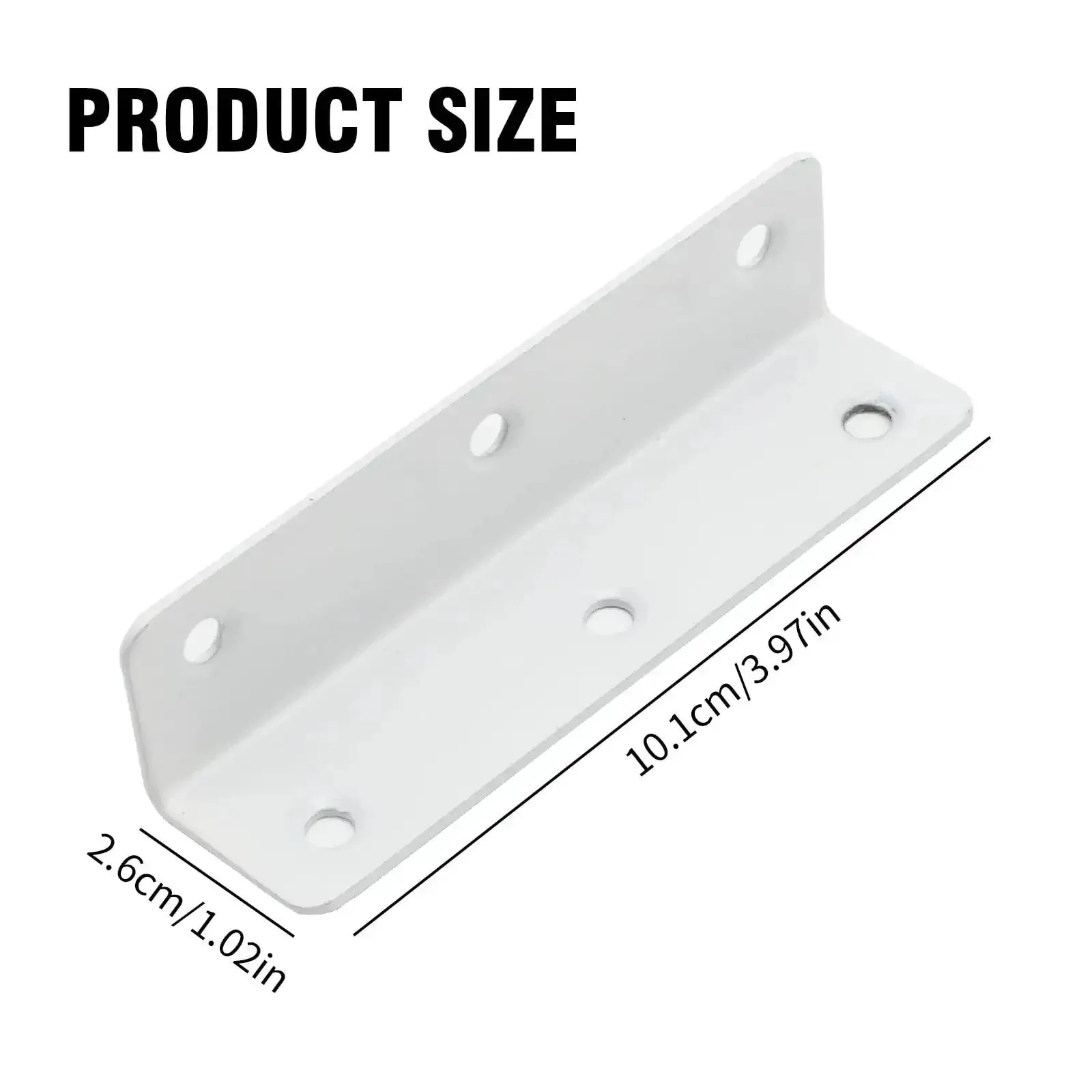 Heavy Duty Stainless Steel White Corner Brackets Set Of 4 With Screws, L Shaped Furniture Braces For Vinyl Fence And More, 4 X 1 X 1 Inches, 2mm Thick, Eight Holes, Rust Resistant, Built To Last, Multi Purpose - Image 7