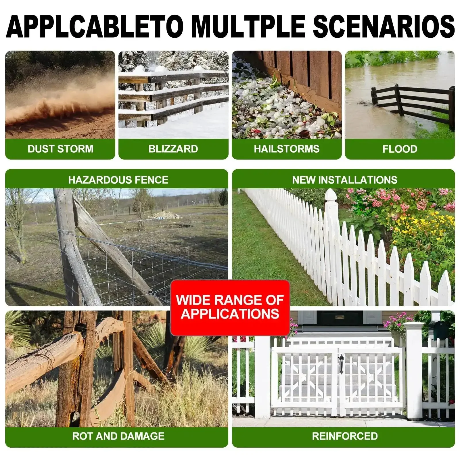 Heavy Duty Steel Fence Post Repair Kit Ground Spike Anchor For Fixing Leaning Or Broken Wood Posts Two Piece 33.62 Inch Pile Kit With Bolts No Holes Needed For Strong Fence Support - Image 3