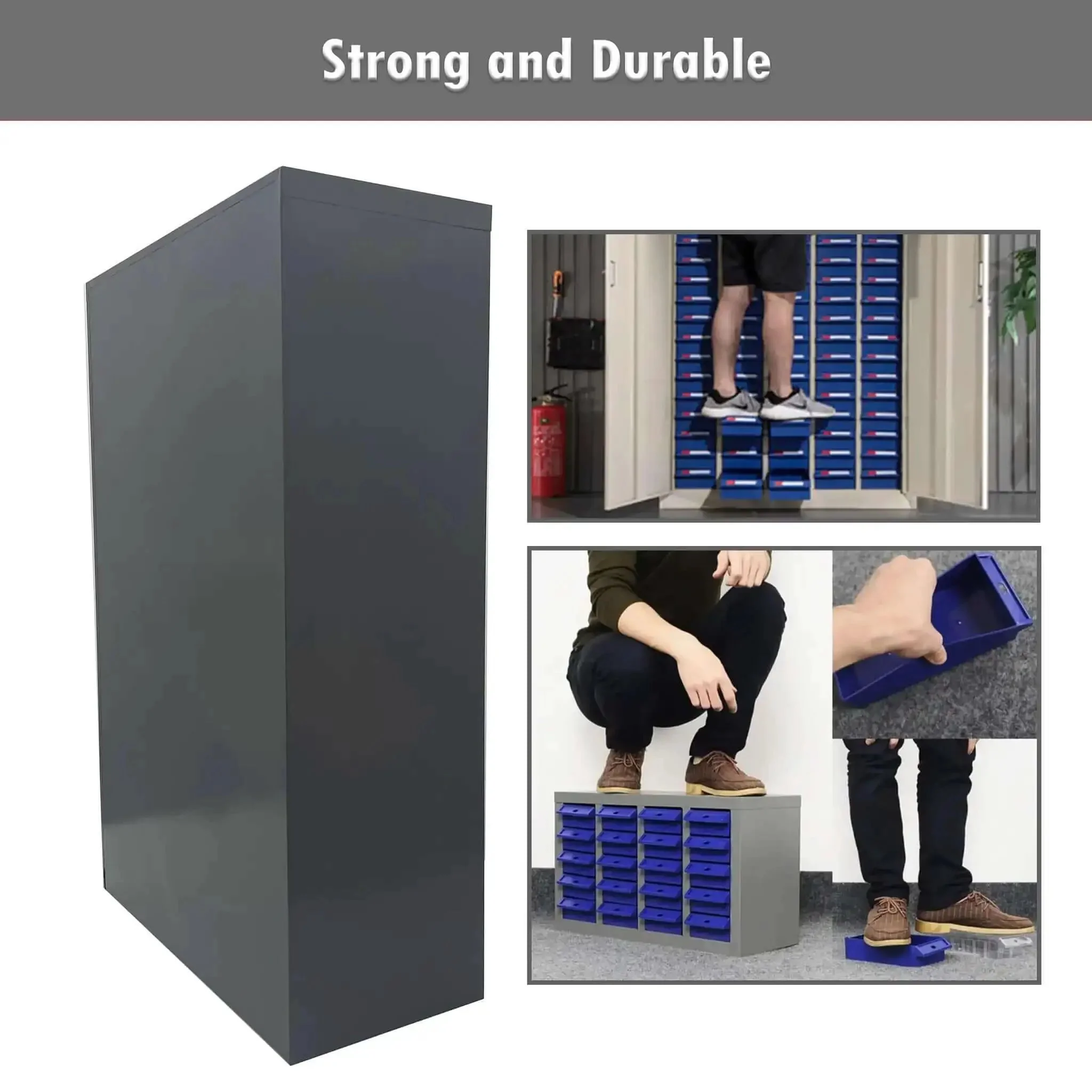 Heavy Duty Steel Parts Organizer With 75 Drawers And Customizable Dividers For Bolts And Nuts The Workhorse Of Your Workshop Industrial Tool Storage Cabinet For Workshop Factory And Office Anti Drop ABS And PS Drawers For Secure Busy Workflows - Image 4