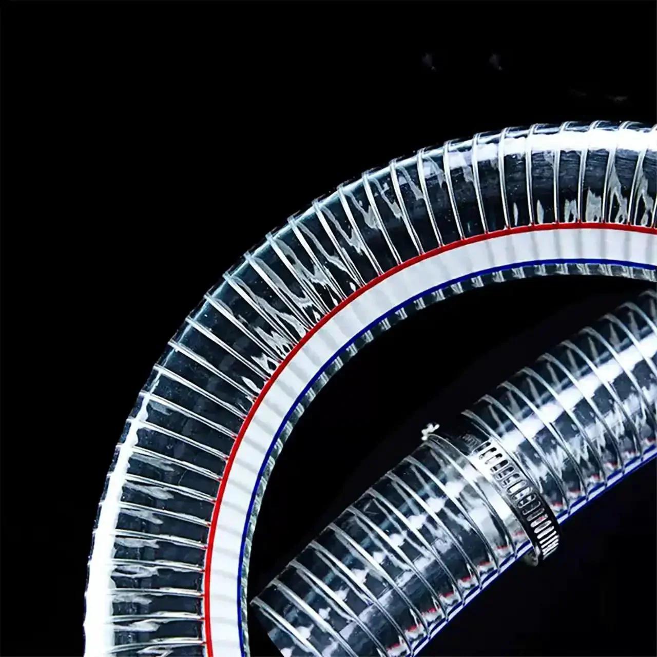 Heavy Duty Steel Wire Reinforced Vacuum Suction Hose One Inch ID By One And A Half Inch OD Flexible UV Resistant Vinyl Tube High Pressure Bilge Pump Hose Ten Feet Chemical Resistant - Image 4
