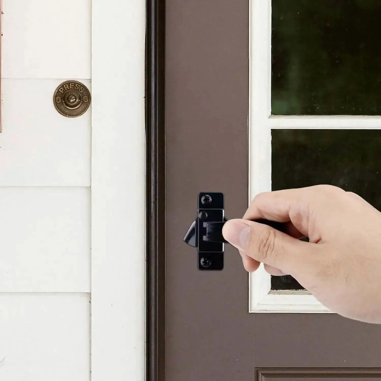 Heavy Duty Storm Door Closer And Screen Door Handle Kit In Black For Windy Weather Replacement Parts With Shock Absorber Bracket And Screen Door Spring And Latch To Protect From Strong Gusts - Image 2