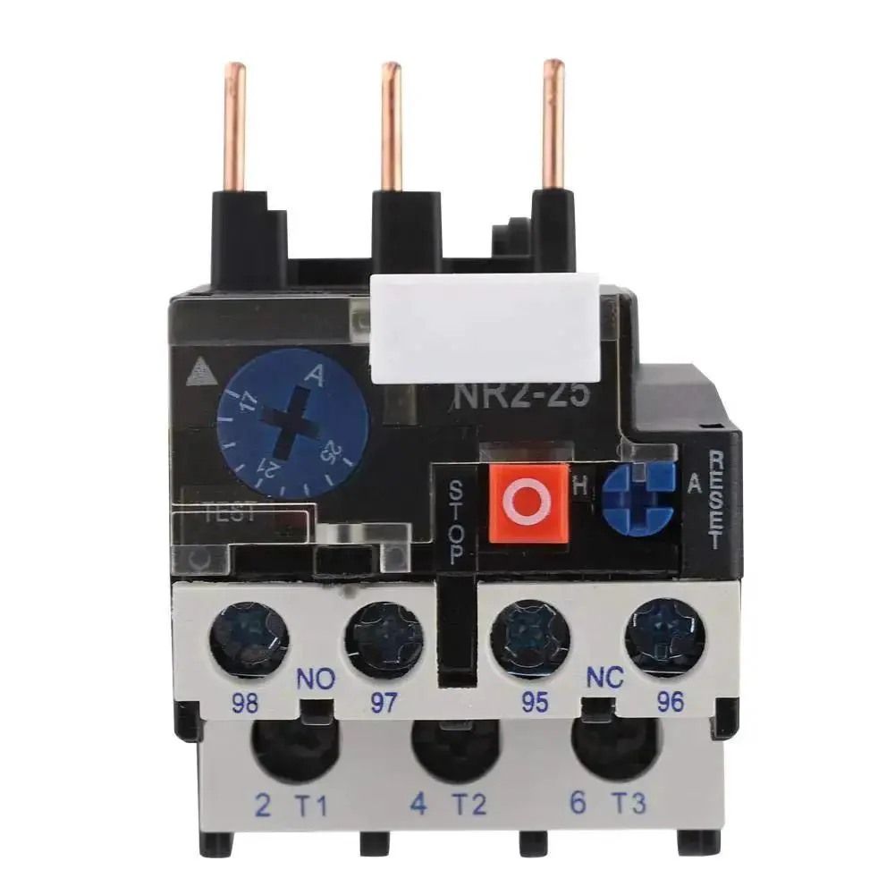 Heavy Duty Thermal Overload Relay for Electric Motors, Adjustable Protector With 17 To 25 Amp Range, Easy Install, Large Binding Posts, Independent Terminals, Quick Test Button, Beefed Up Motor Protection - Image 5