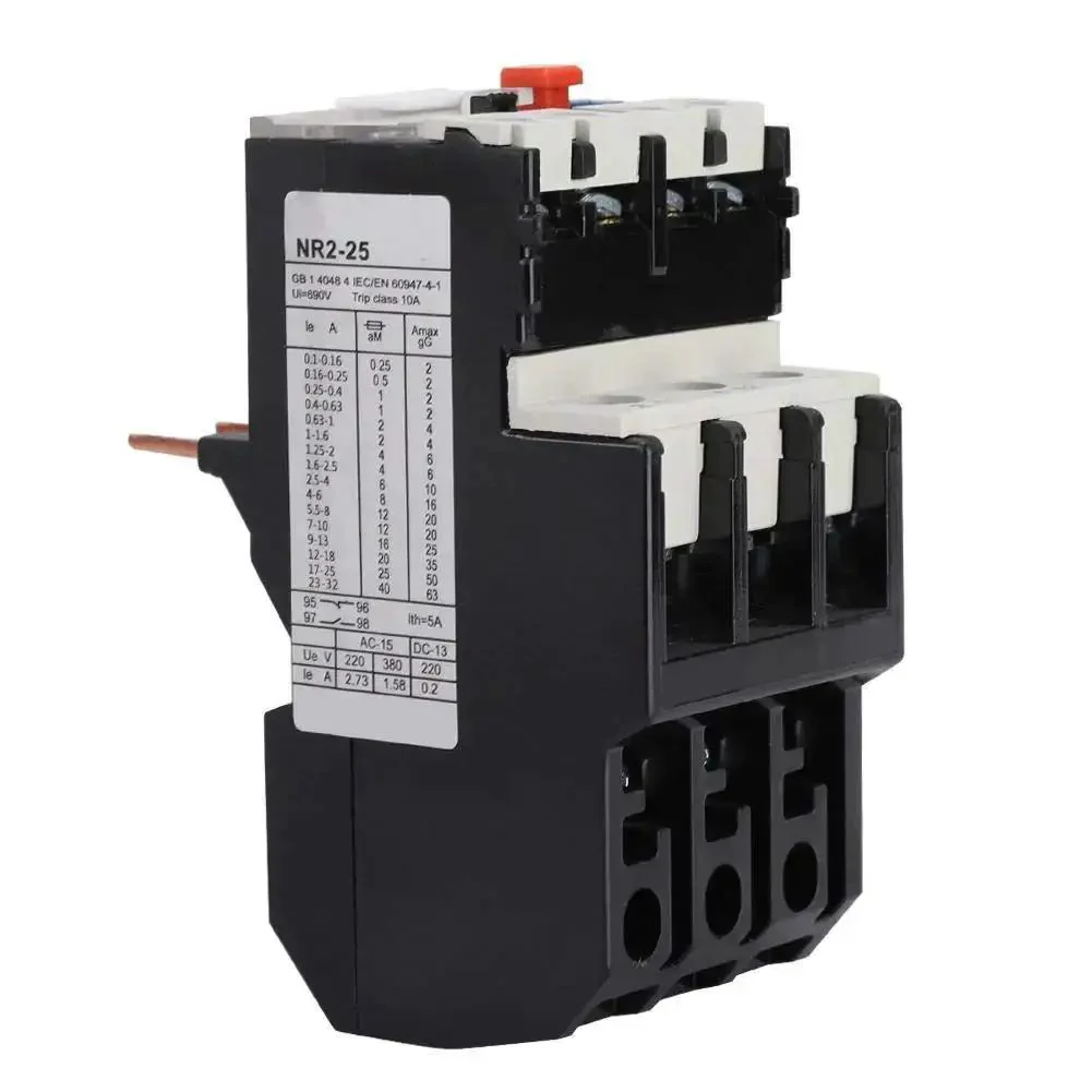 Heavy Duty Thermal Overload Relay for Electric Motors, Adjustable Protector With 17 To 25 Amp Range, Easy Install, Large Binding Posts, Independent Terminals, Quick Test Button, Beefed Up Motor Protection - Image 7
