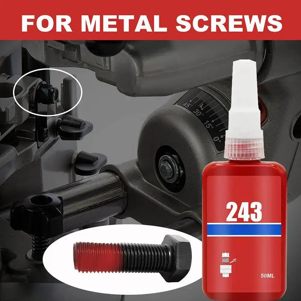 Heavy Duty Thread Locker Adhesive 50Ml Industrial Grade Red Anaerobic Sealant For All Metal Nuts Bolts And Screws Locks In Place Under Vibration Prevents Leakage Long Lasting Bond On All Metal Surfaces - Image 8