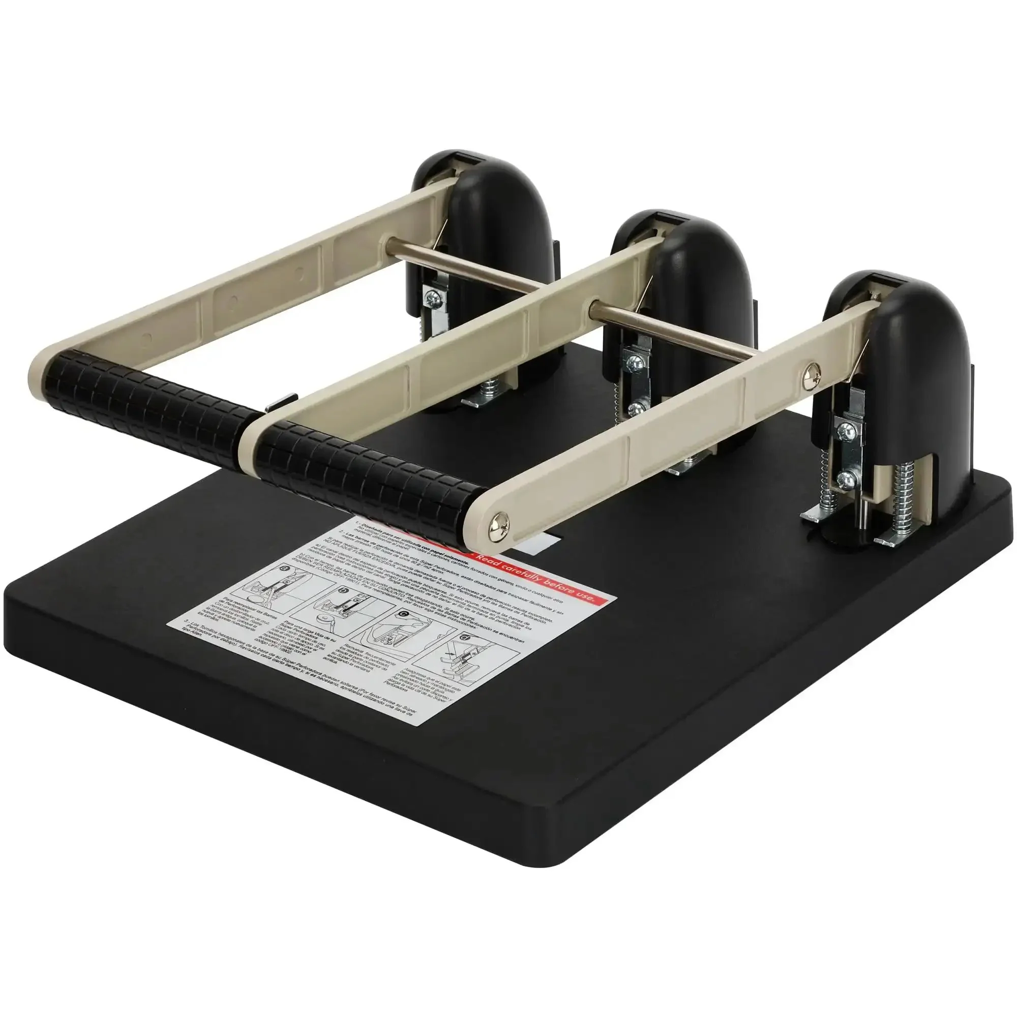 Heavy Duty Three Hole Punch With Labor Saving Handle Punches Up To 150 Sheets In A Single Pass For Schools Print Shops And Corporations Ergonomic Non Slip Base That Works Like A Champ For Smooth Effortless Binders