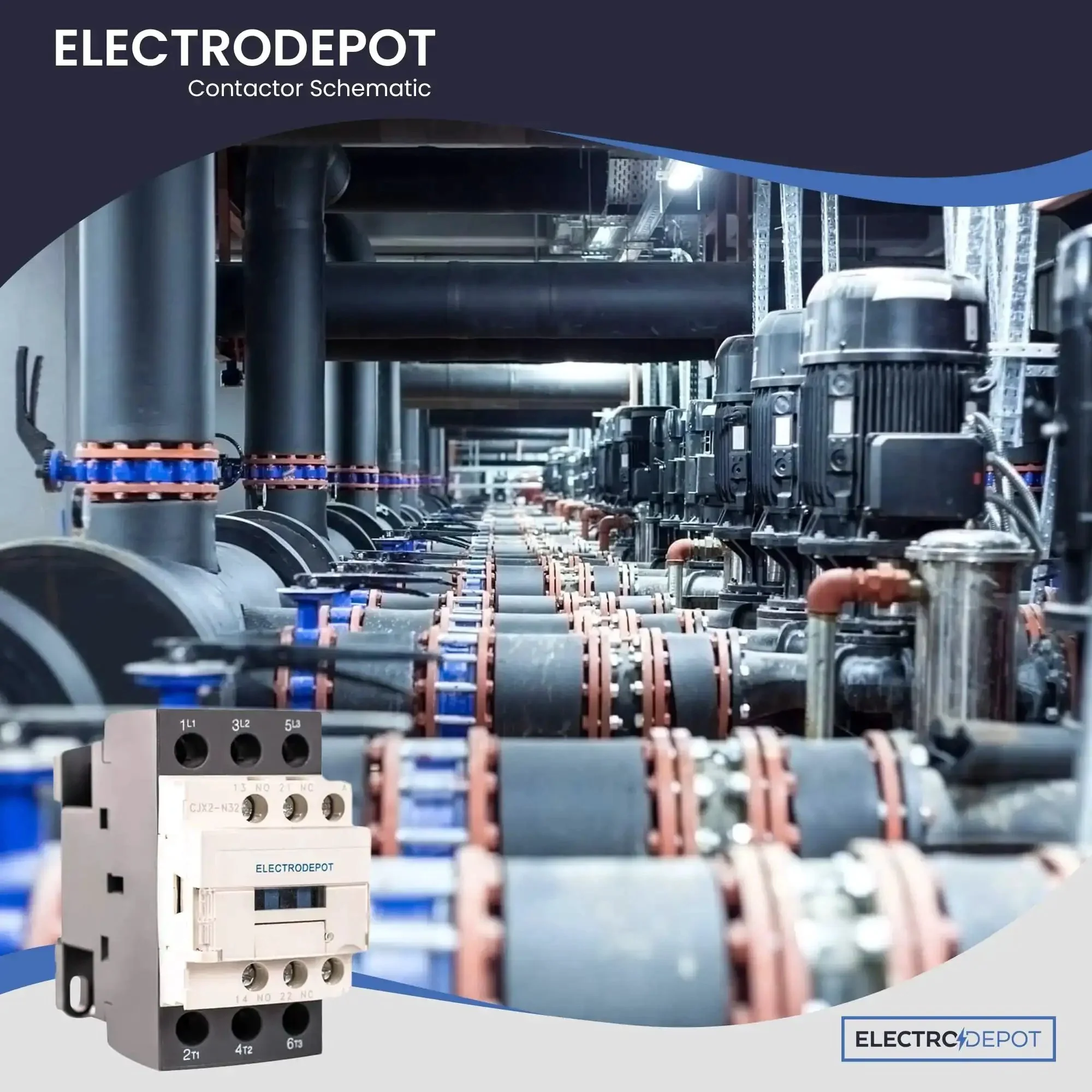 Heavy Duty Three Pole 30A Contactor With 110 To 120V Coil For Motors And Lighting, Handles 32A Motor Load And 40A Lighting, 600V IEC DIN Rail Mount, Includes 1NO And 1NC Auxiliary Contact - Image 4