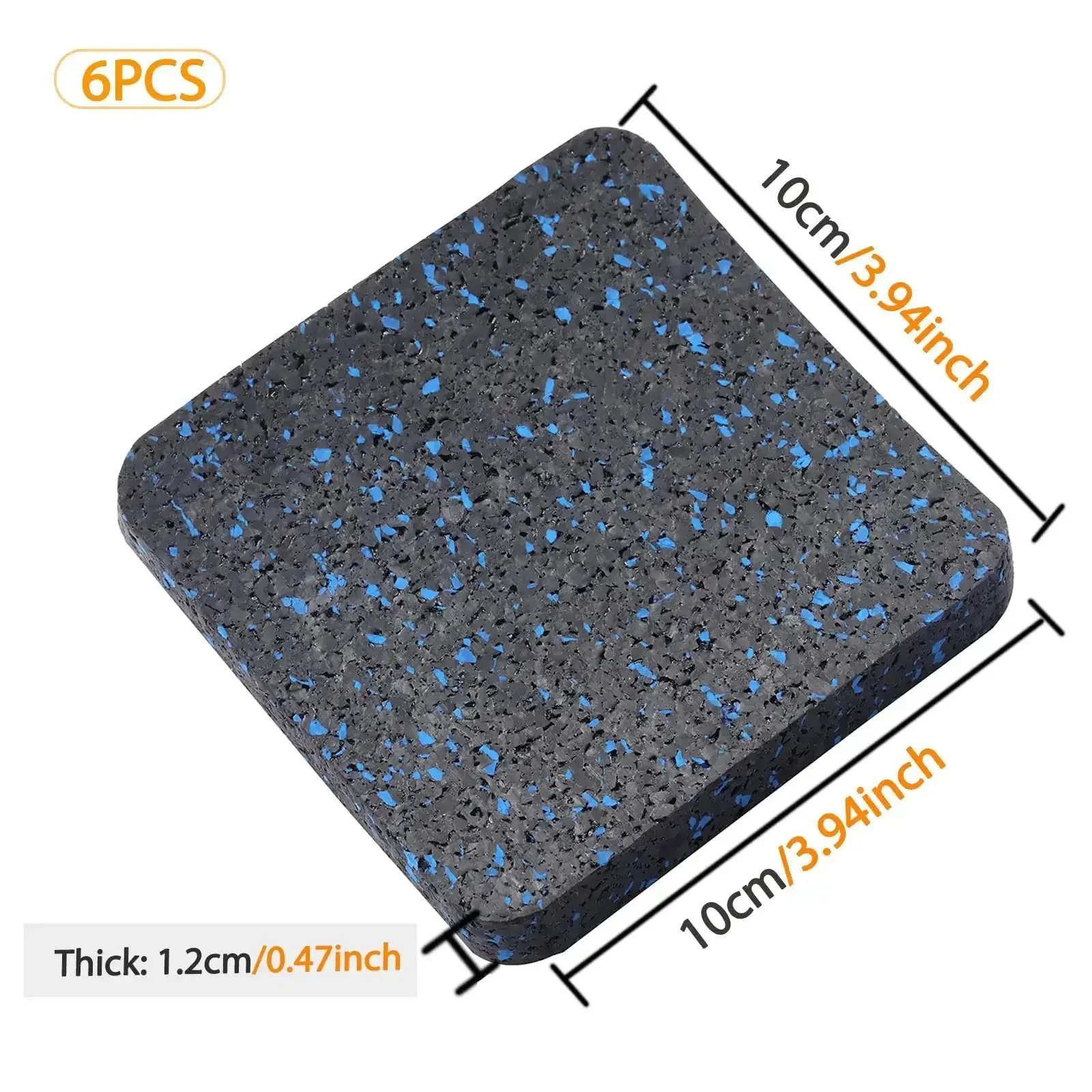Heavy Duty Treadmill Mat Pads 6 Pack For Home Gym Shock Absorbing Rubber Floor Protectors No Slip Under Load Hardwood Floor Friendly Quiet Operation Vibration Reduction Keeps Equipment Stable - Image 3