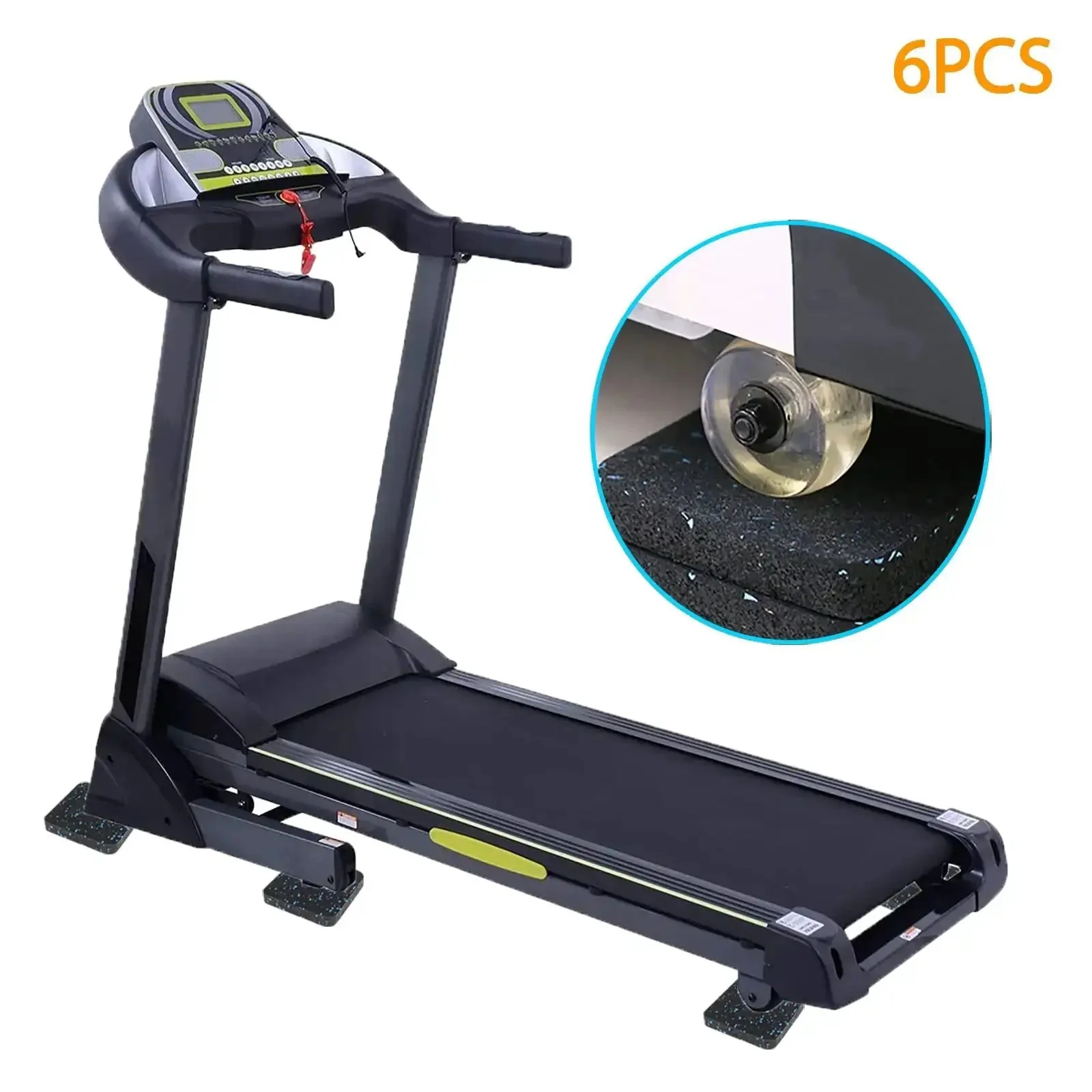Heavy Duty Treadmill Mat Pads 6 Pack For Home Gym Shock Absorbing Rubber Floor Protectors No Slip Under Load Hardwood Floor Friendly Quiet Operation Vibration Reduction Keeps Equipment Stable - Image 7