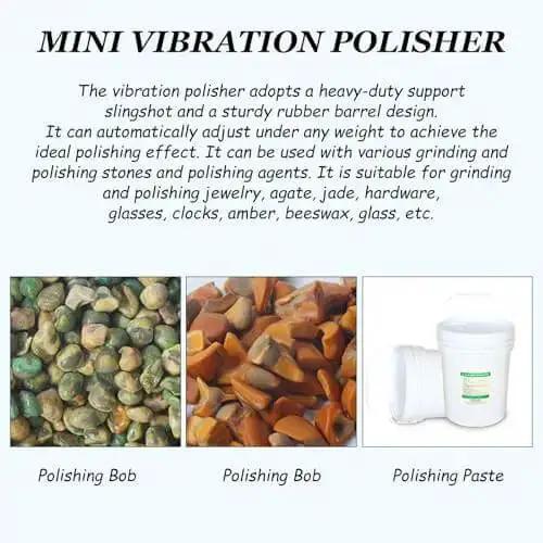 Heavy Duty Vibrating Tumbler Polisher For Jewelry And Metal Components Bowl Tumbling Polishing Machine With High Frequency Vibration Delicate Gemstones Jade And Handicrafts Finishes Like A Pro - Image 7