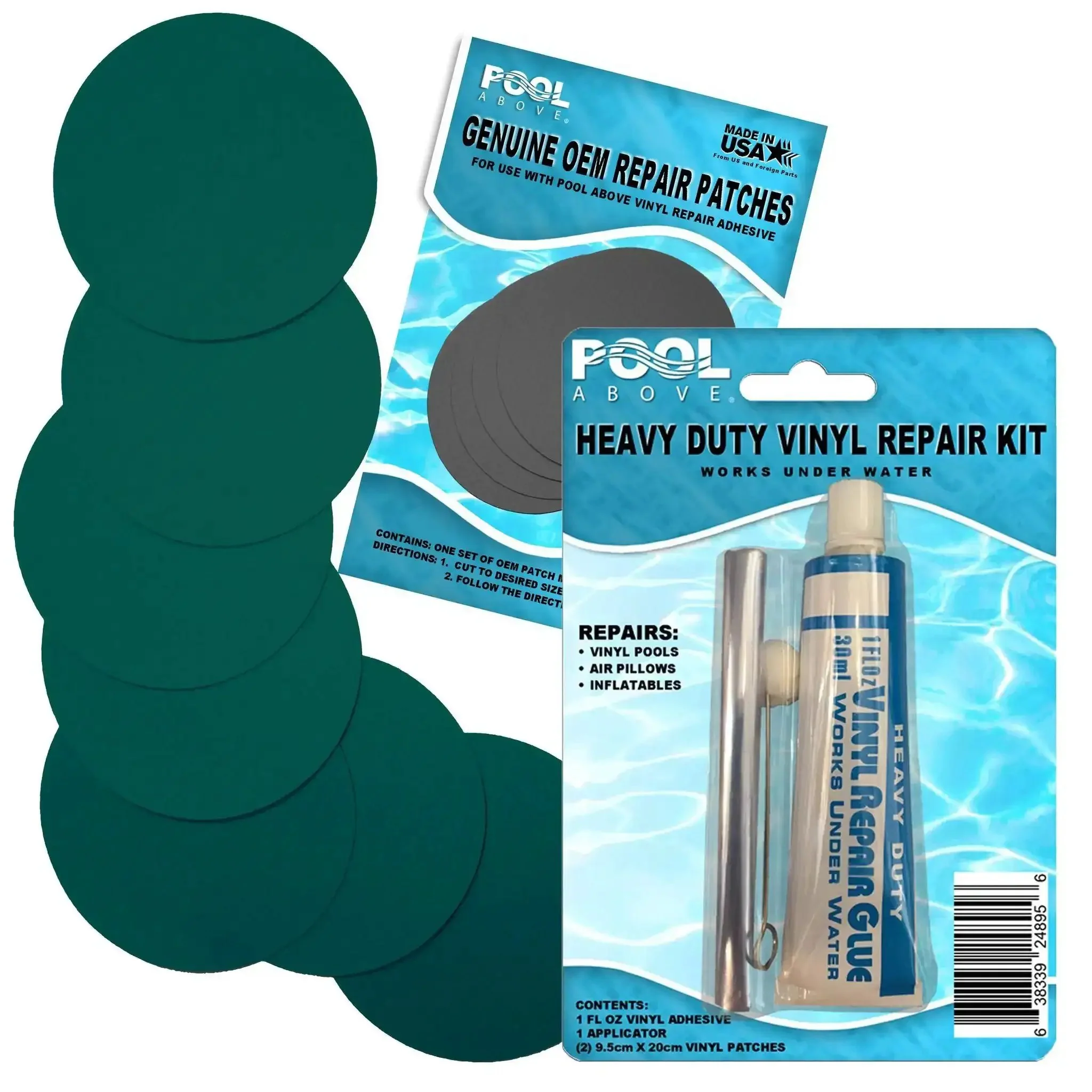Heavy Duty Vinyl Patch Kit For Pools And Inflatables Eight 2 Inch Patches Waterproof 1100 Denier Polyester For Above Ground Pool Liners Boats Rafts Kayaks Air Beds And Inflatable Mattresses Charcoal - Image 4