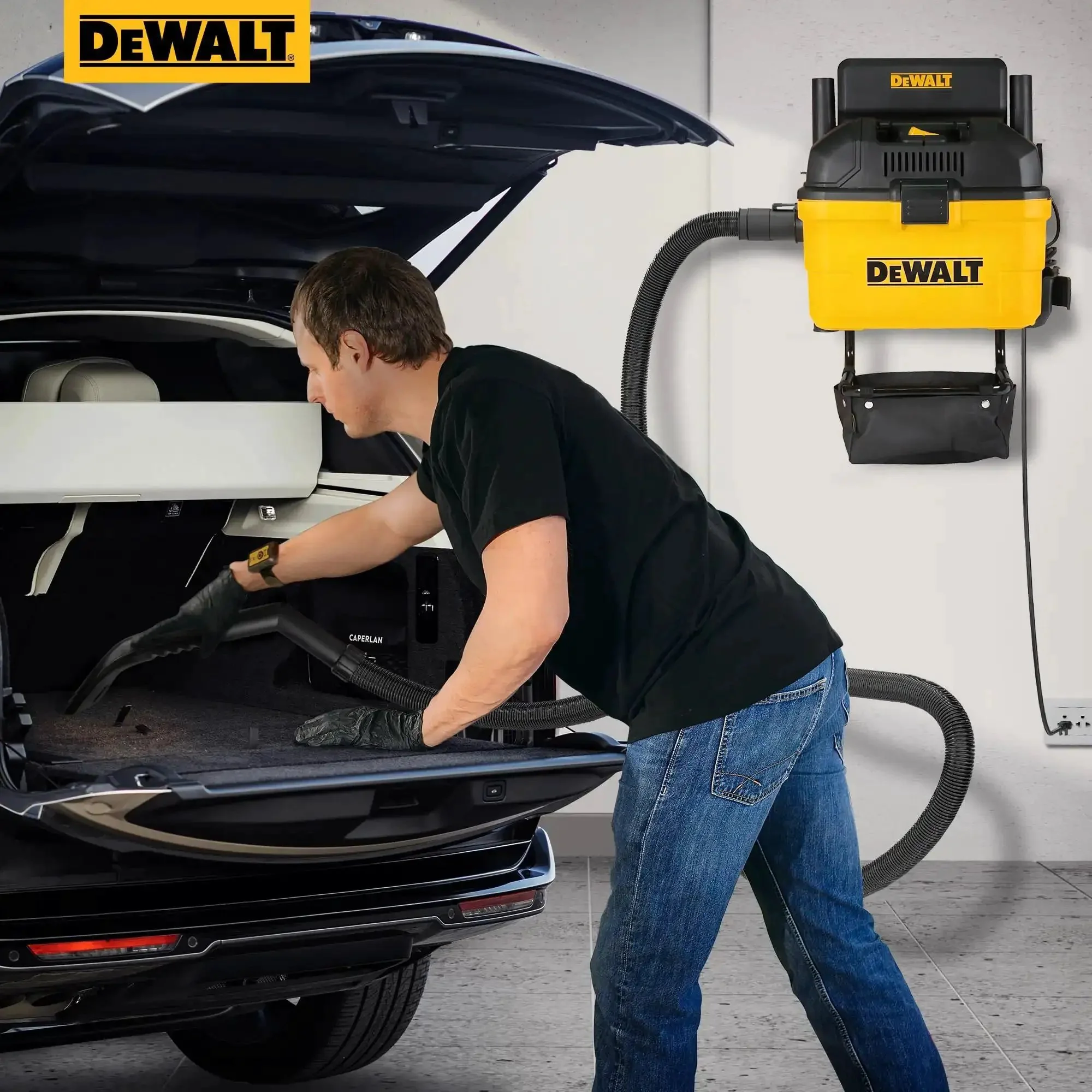 Heavy-Duty Wall-Mount Wet-Dry Vacuum For Garage And Shop, 6 Gallon Capacity, 5 Peak HP Motor, DXV06G Beast Mode Suction, Easy Install, Pro-Grade Cleanup For Messy Jobs - Image 5