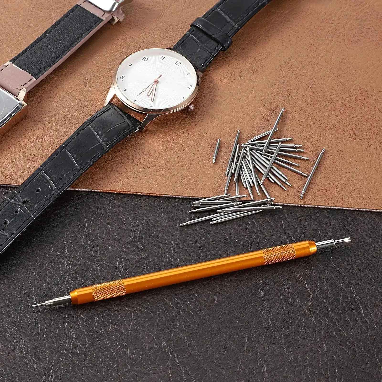 Heavy Duty Watch Band Pins And Spring Bar Tool Kit With 76 Stainless Steel Pins For Quick Band Removal And Repair All In One Handy Watch Strap Repair Set For Men And Women - Image 2