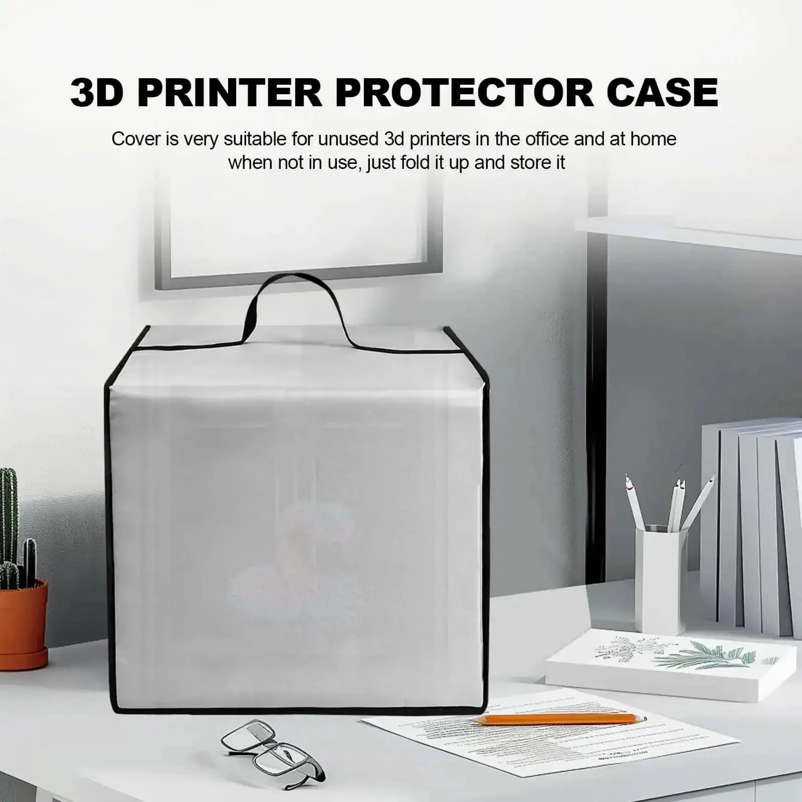 Heavy Duty Waterproof Anti Static Nylon Dust Cover For 3D Printers, Universal Protective Case In Silver, Fits Adventurer 5M And Similar Models, Size 18.9 By 14.6 Inches, Keeps Your Printer Clean, Fresh, Dustproof, And Static Safe - Image 6