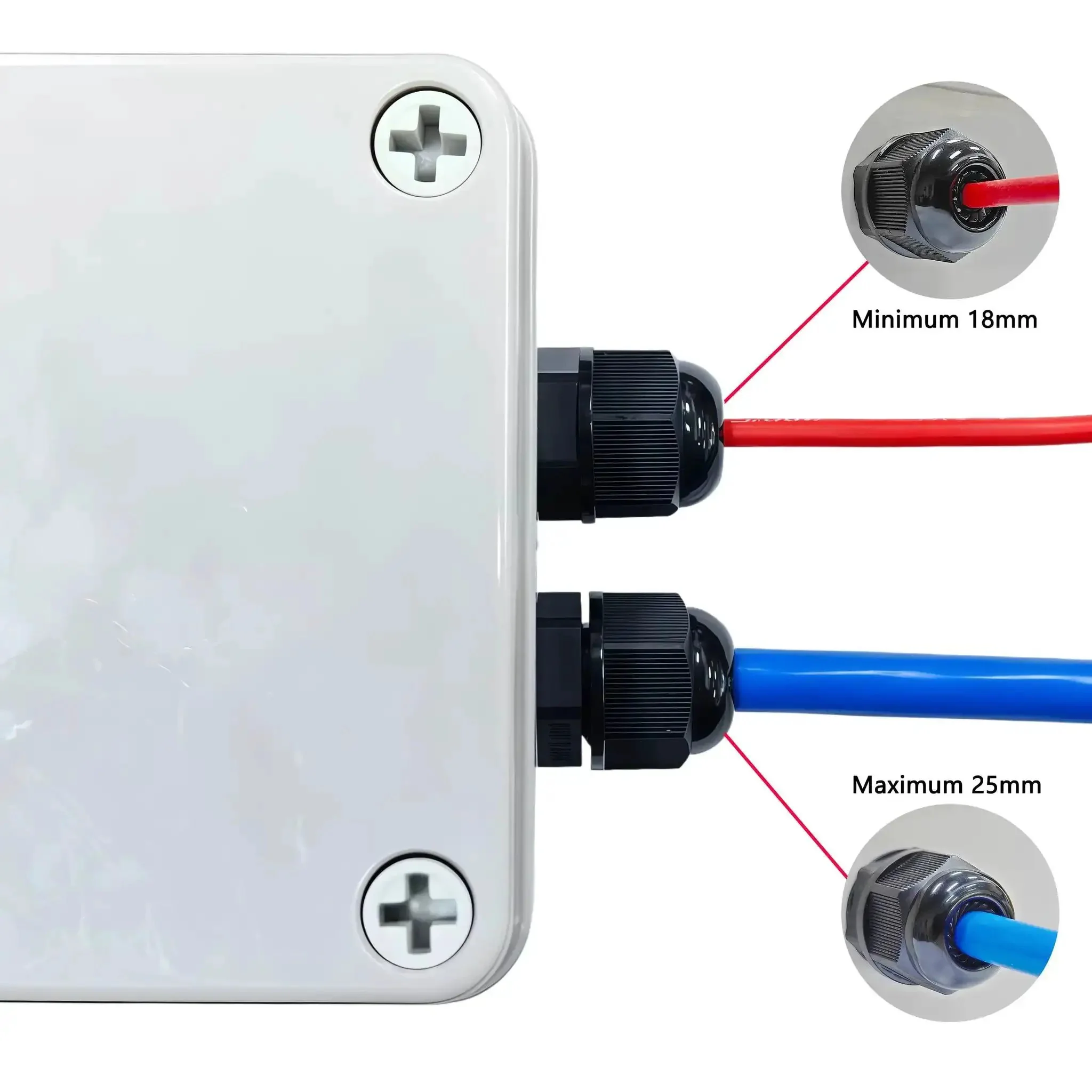 Heavy Duty Waterproof Cable Gland Kit 6 Pcs PG29 NPT 1 Thread 18 25mm Nylon PA66 IP68 Rated Wire Grommet Strain Relief Connectors For Outdoor Marine Electrical Installations - Image 6