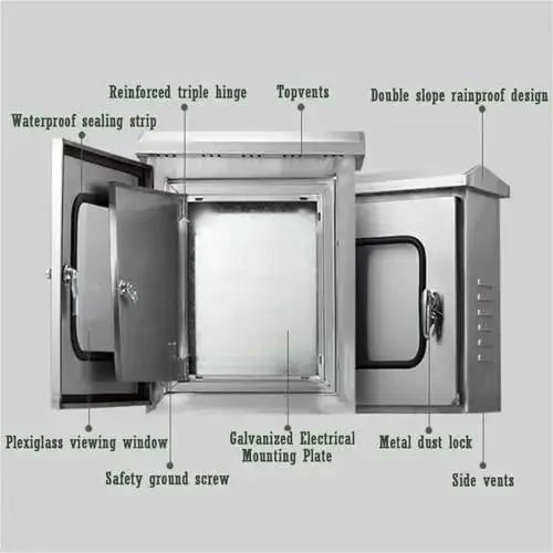 Heavy Duty Waterproof Stainless Steel Electrical Enclosure Box For Outdoor Commercial Use 20x16x6 Inches Junction Chest Control Panel Built To Last Tough As Nails Weatherproof Cabinet - Image 4
