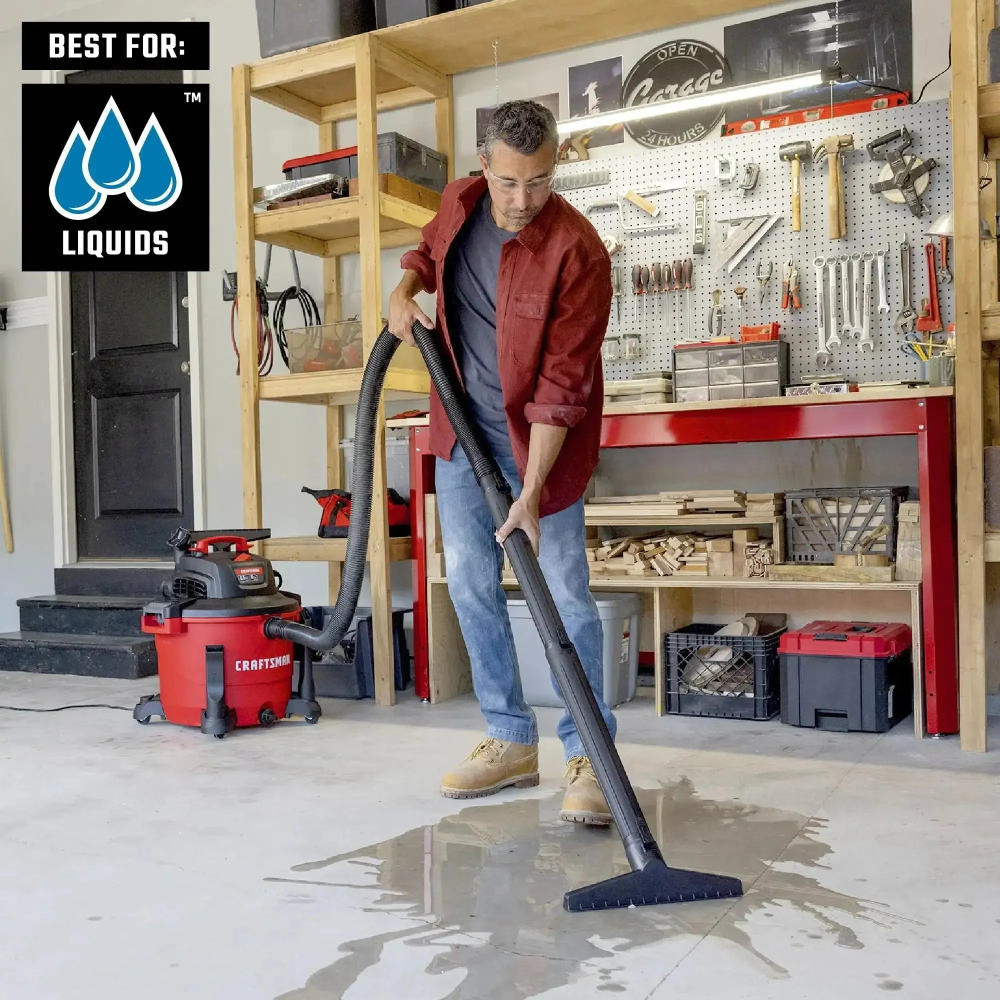 Heavy Duty Wet Dry Vac Pro Attachment Kit For Two And A Half Inch Hoses With Seven Foot Dual Flex Hose Industrial Grade Shop Vacuum Accessories For Big Cleanups And Tough Projects - Image 4