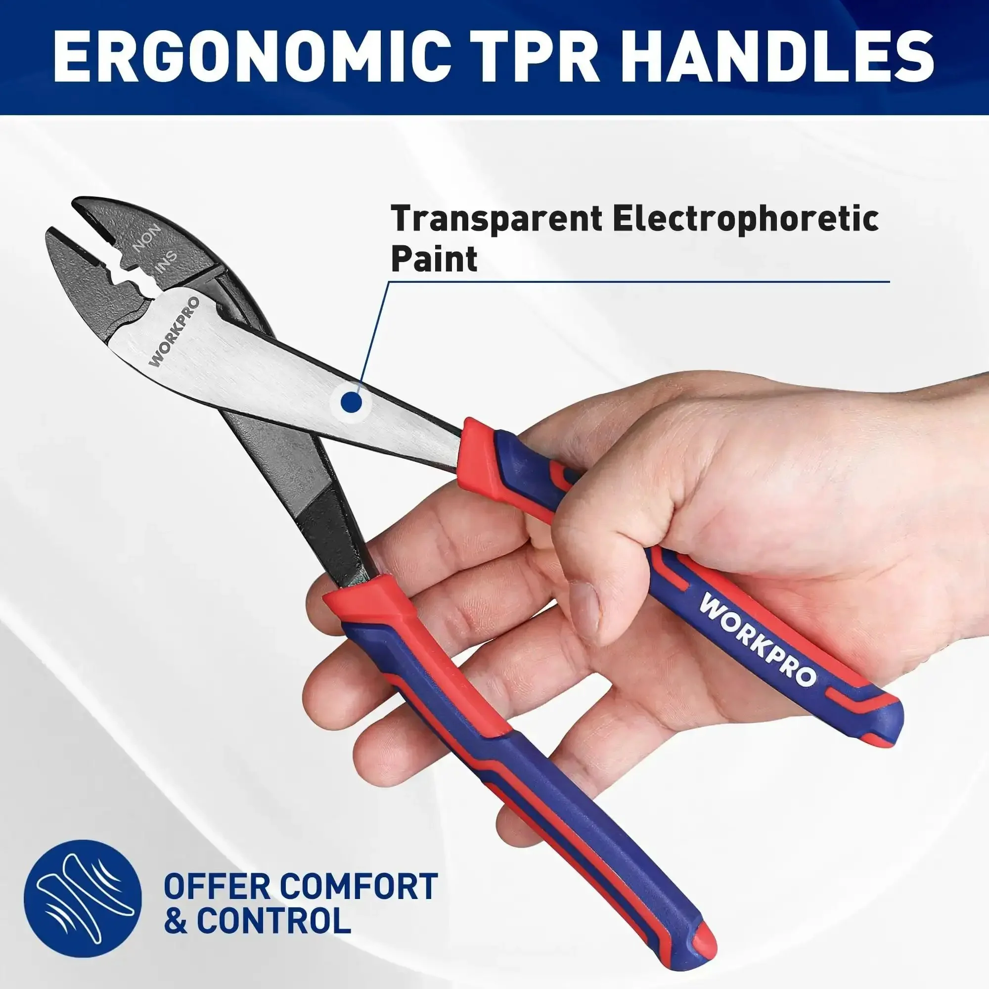 Heavy Duty Wire Cutter Crimper Tool For 10 To 22 AWG Terminals And Connectors Insulated And Non Insulated Built Tough For Pros And DIY Gripping Nose For Pulling Holding Twisting And Bending Wires - Image 5