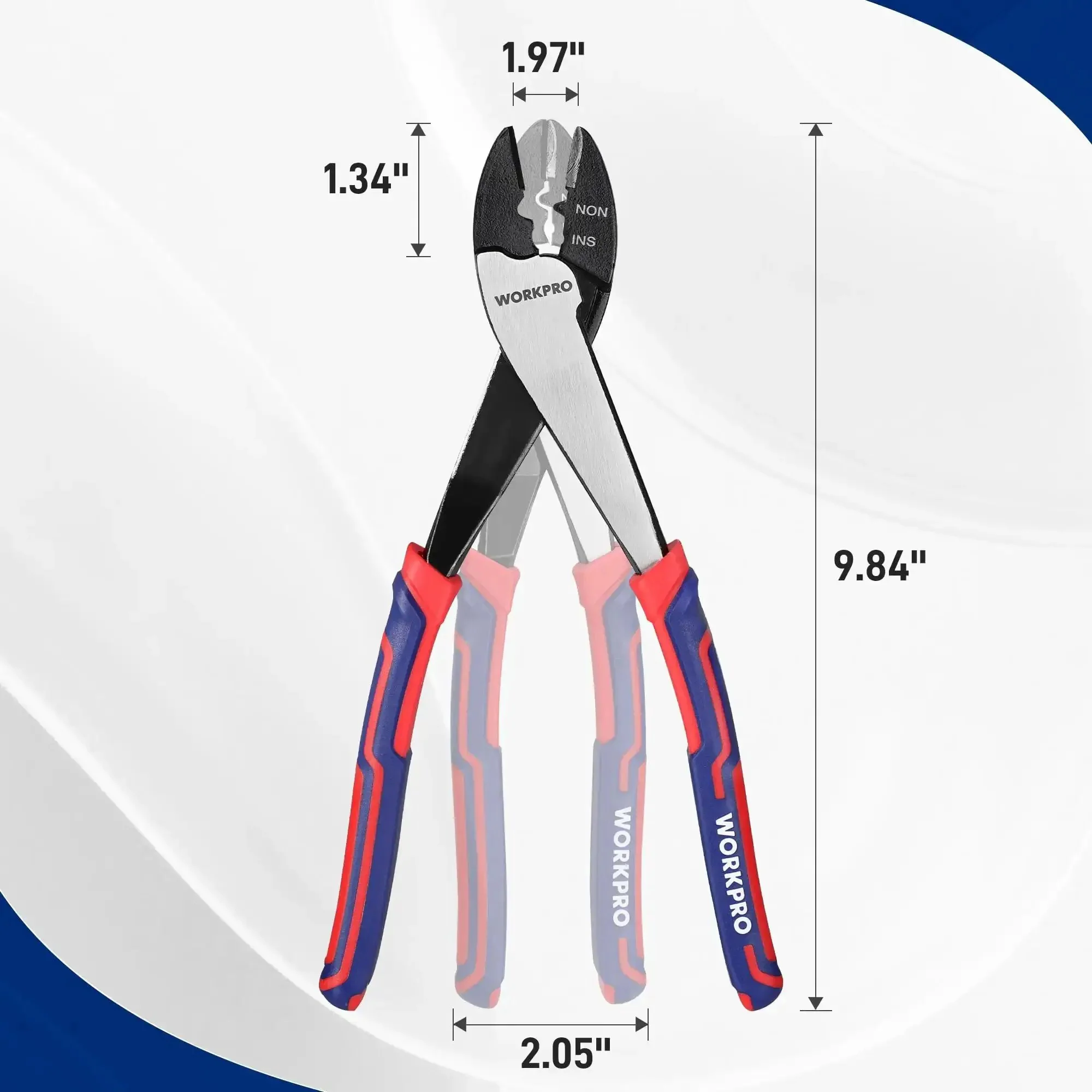 Heavy Duty Wire Cutter Crimper Tool For 10 To 22 AWG Terminals And Connectors Insulated And Non Insulated Built Tough For Pros And DIY Gripping Nose For Pulling Holding Twisting And Bending Wires - Image 8