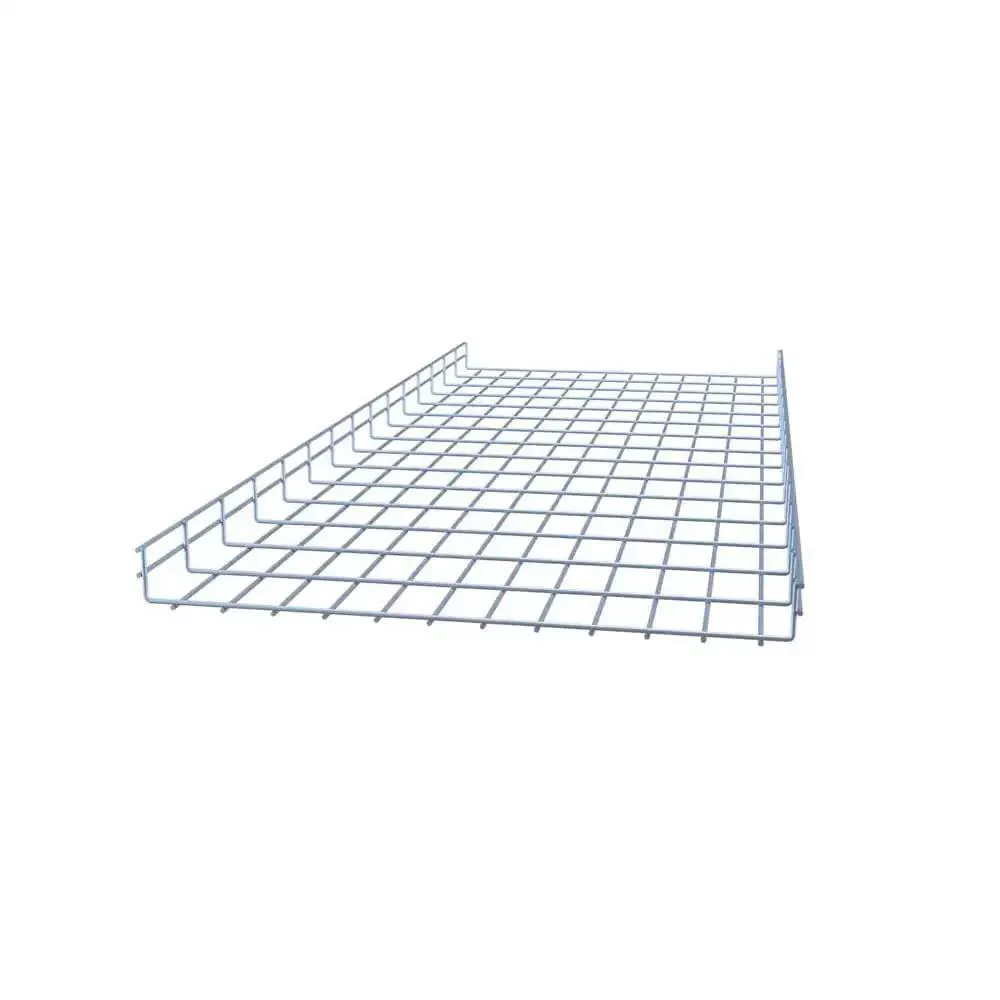 Heavy Duty Wire Mesh Cable Tray Set In Electro Zinc Plated Silver Steel For Easy Cable Management Pro Grade Cut To Fit Design Durable Steel Construction 1.97 X 23.63 X 59.06 Inch 2 Pack