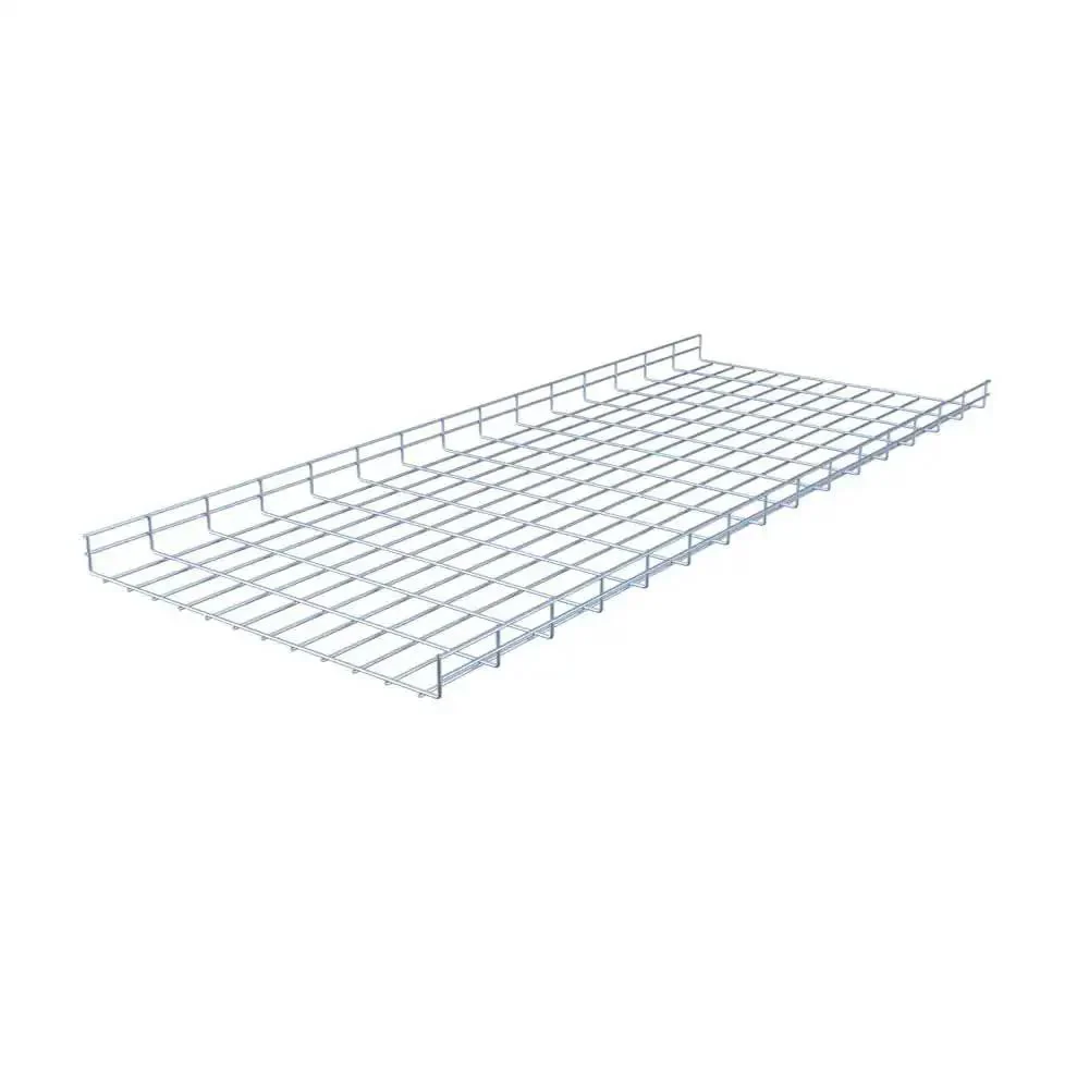 Heavy Duty Wire Mesh Cable Tray Set In Electro Zinc Plated Silver Steel For Easy Cable Management Pro Grade Cut To Fit Design Durable Steel Construction 1.97 X 23.63 X 59.06 Inch 2 Pack - Image 2
