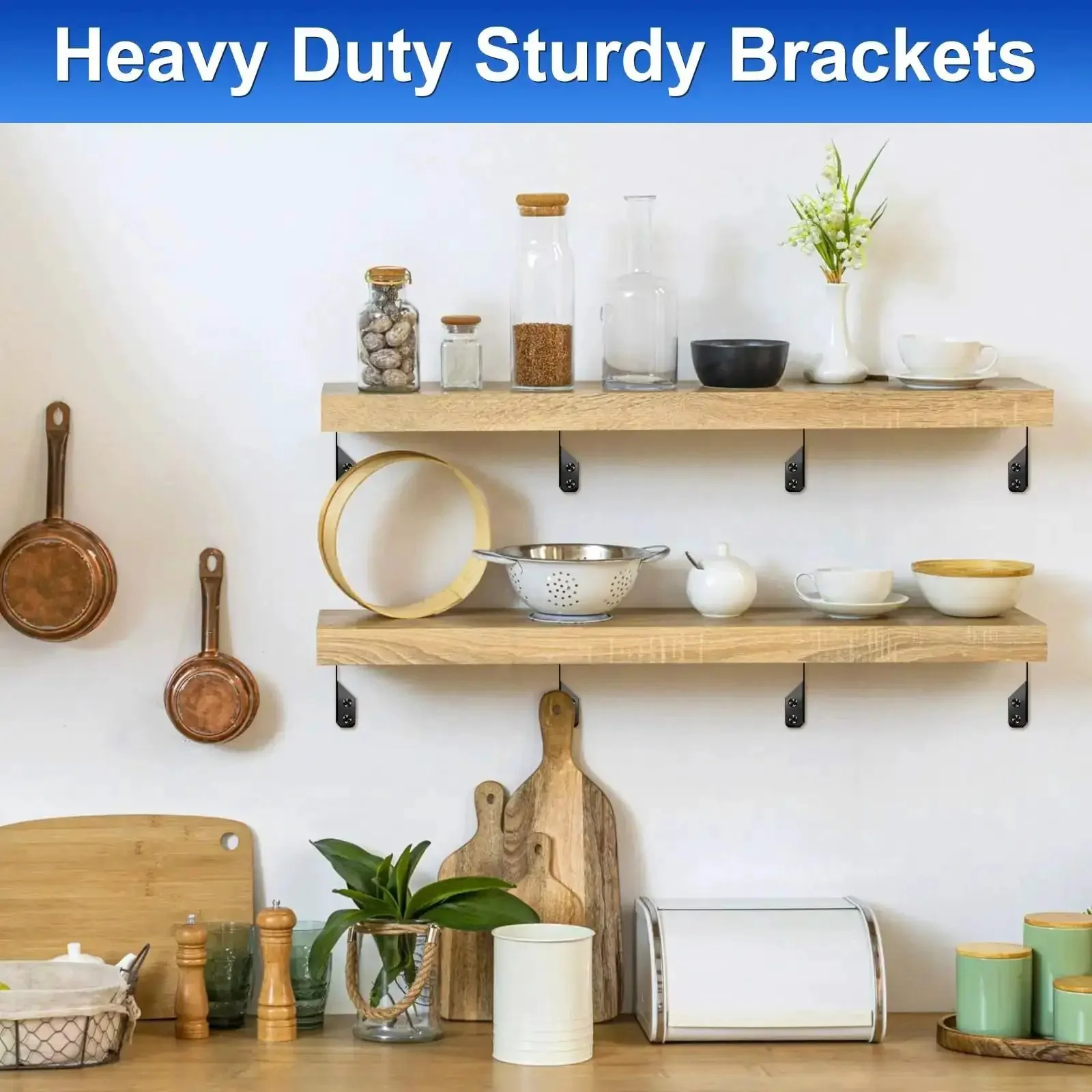 Heavy Duty Wood Corner Brackets With 150 Screws 25 Piece Set Beefy Black Metal Shelf Connectors For Wood Furniture Universal Size Sturdy Angle Braces For Secure Mounting And Long Lasting Shelves - Image 4