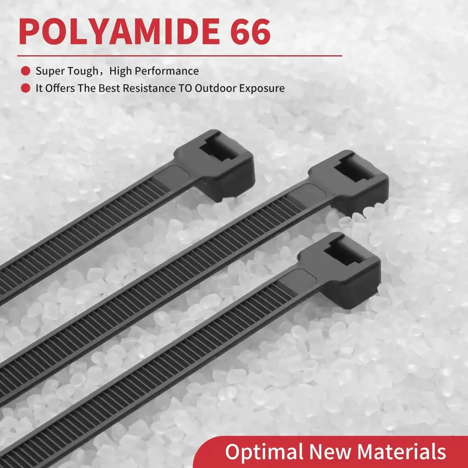 Heavy Duty Zip Ties 500 Pack Black Cable Ties In 8, 12, 14, 18 Inch Sizes, Ultra Strong 220 Lb Tensile Strength, Industrial Plastic Tie Wrap For Indoor Outdoor Cord Management And DIY Projects - Image 4