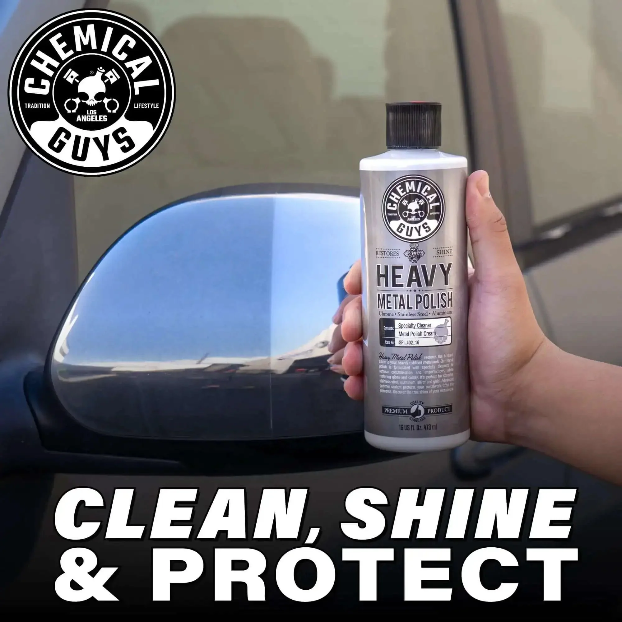 Heavy Metal Polish Restorer And Protectant For Chrome Aluminum Stainless Steel Brass Silver And More Cleans Restores Removes Oxidation And Stains Safe For Cars Trucks Motorcycles RVs And Boats 16 Oz - Image 5