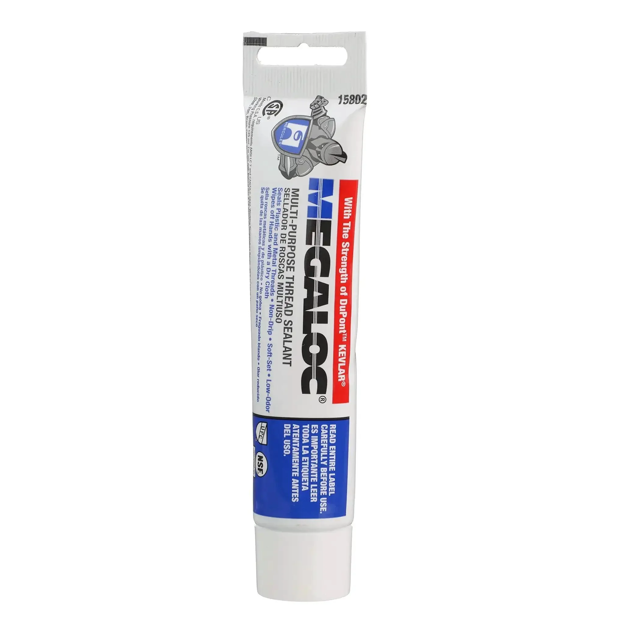 Hercules Megaloc Multi-Purpose Thread Sealant For Plastic And Metal Pipes Odorless And Non-Flammable Safe For Drinking Water Lines Wipes Clean From Hands Sets Soft At Temperatures From -50F To 400F 1.1 Oz - Image 4