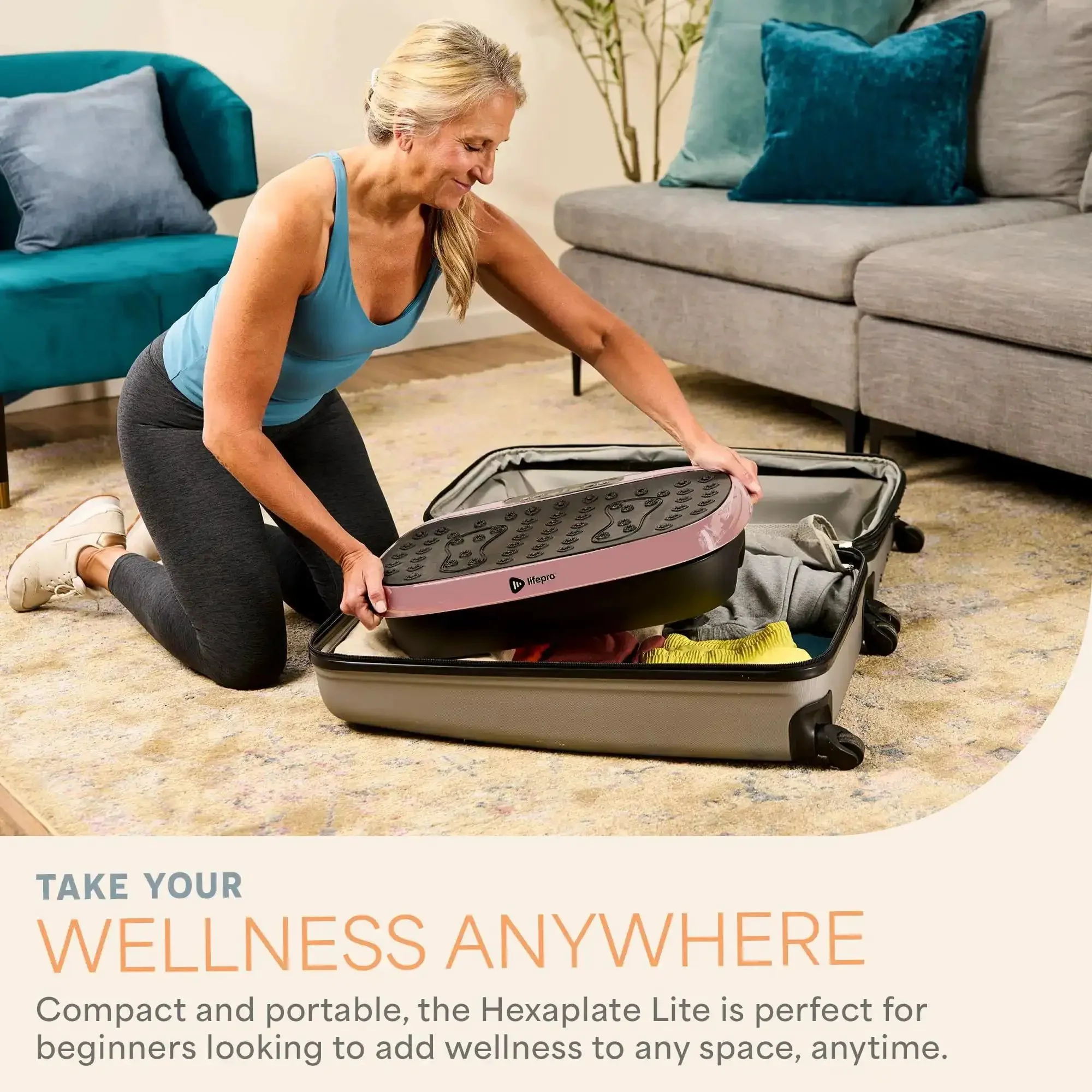 HexaPlate Lite Vibration Plate For Full Body Toning And Recovery With Lymphatic Drainage Compact Vibe Platform 99 Speed Levels Of Targeted Oscillation To Boost Circulation And Activate Muscles At Home Gym - Image 5
