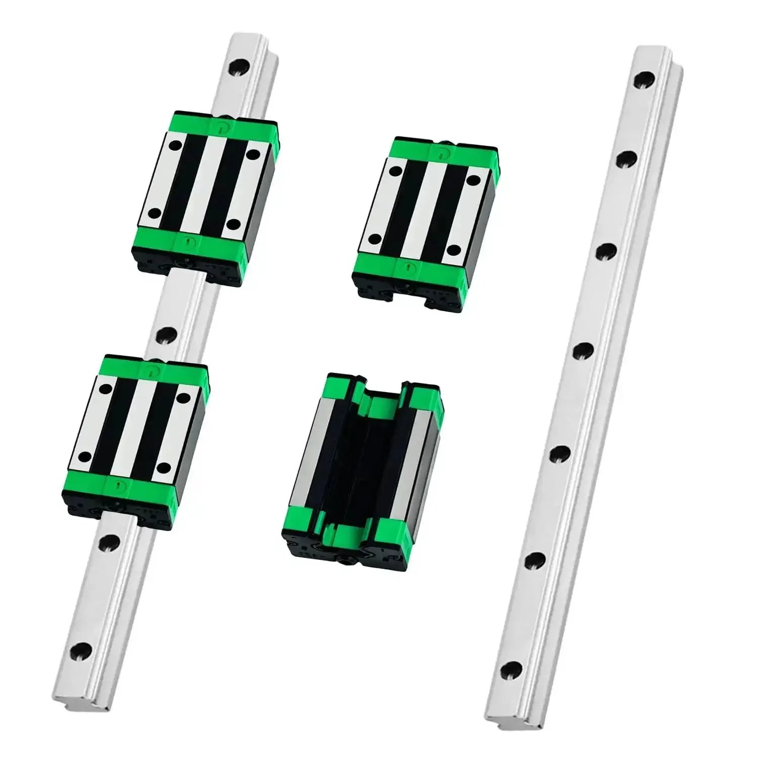 HGR15 Linear Guide Rail Kit With Two 300mm Rails And Four HGH15CA Bearing Blocks High Precision Pro Grade Anti Rust Components For Stable Motion In 3D Printers CNC Routers Lathes And DIY Automation Projects Plug And Play Ready