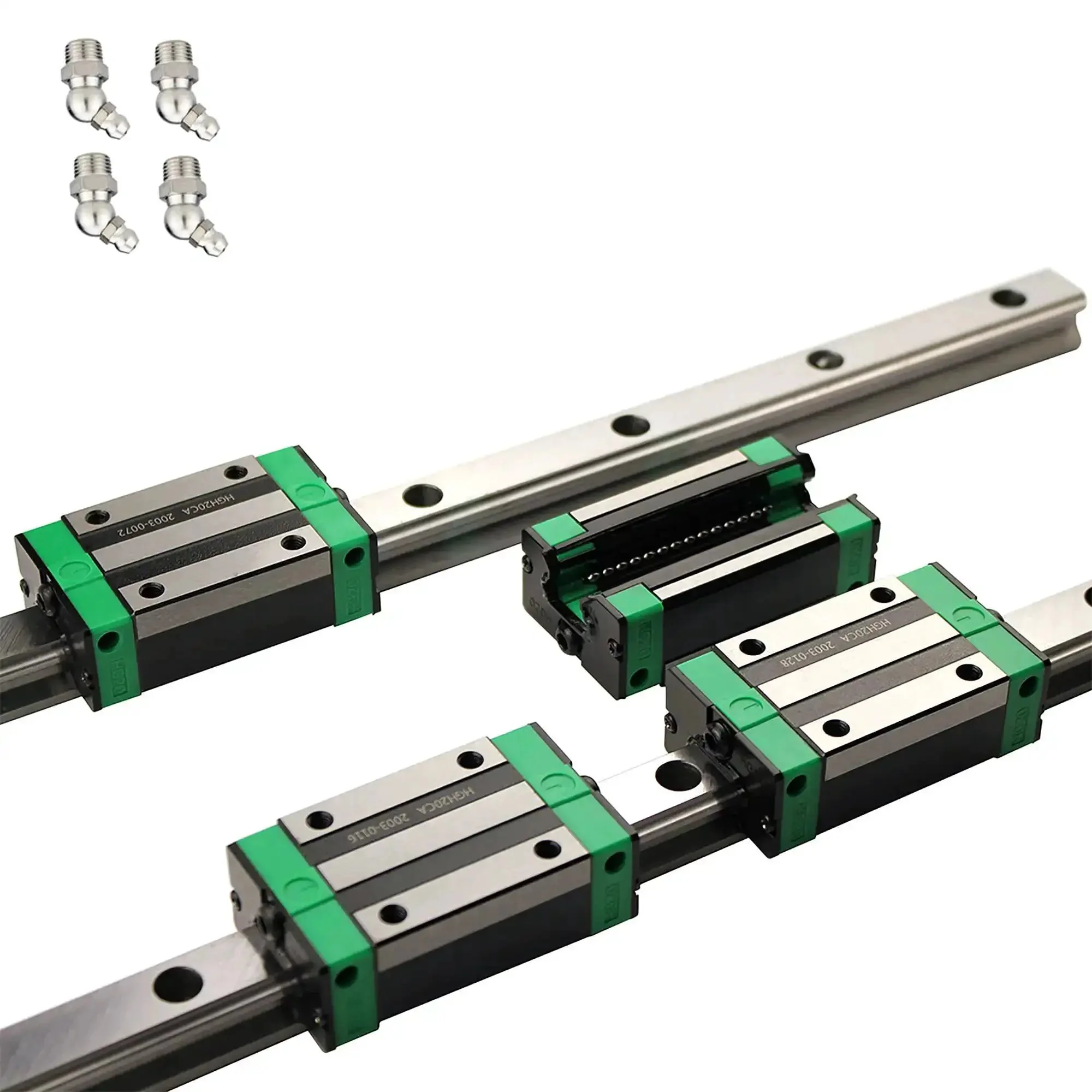 HGR20 500mm Linear Guide Rail Kit With Four Bearing Blocks For Do It Yourself CNC Routers Lathes And Mills High Precision Low Friction Linear Motion System For Smooth Economical Milling And Routing - Image 4