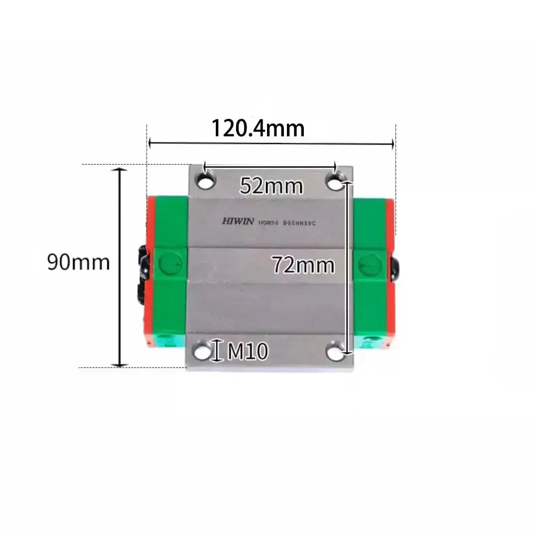 HGW30HC Linear Block Carriage Guide Rail Set For CNC Machines, Built Tough For Heavy Load, High Speed, High Rigidity And Precision Bearing Slider With Flange, Made In Taiwan, Custom Lengths Available - Image 5
